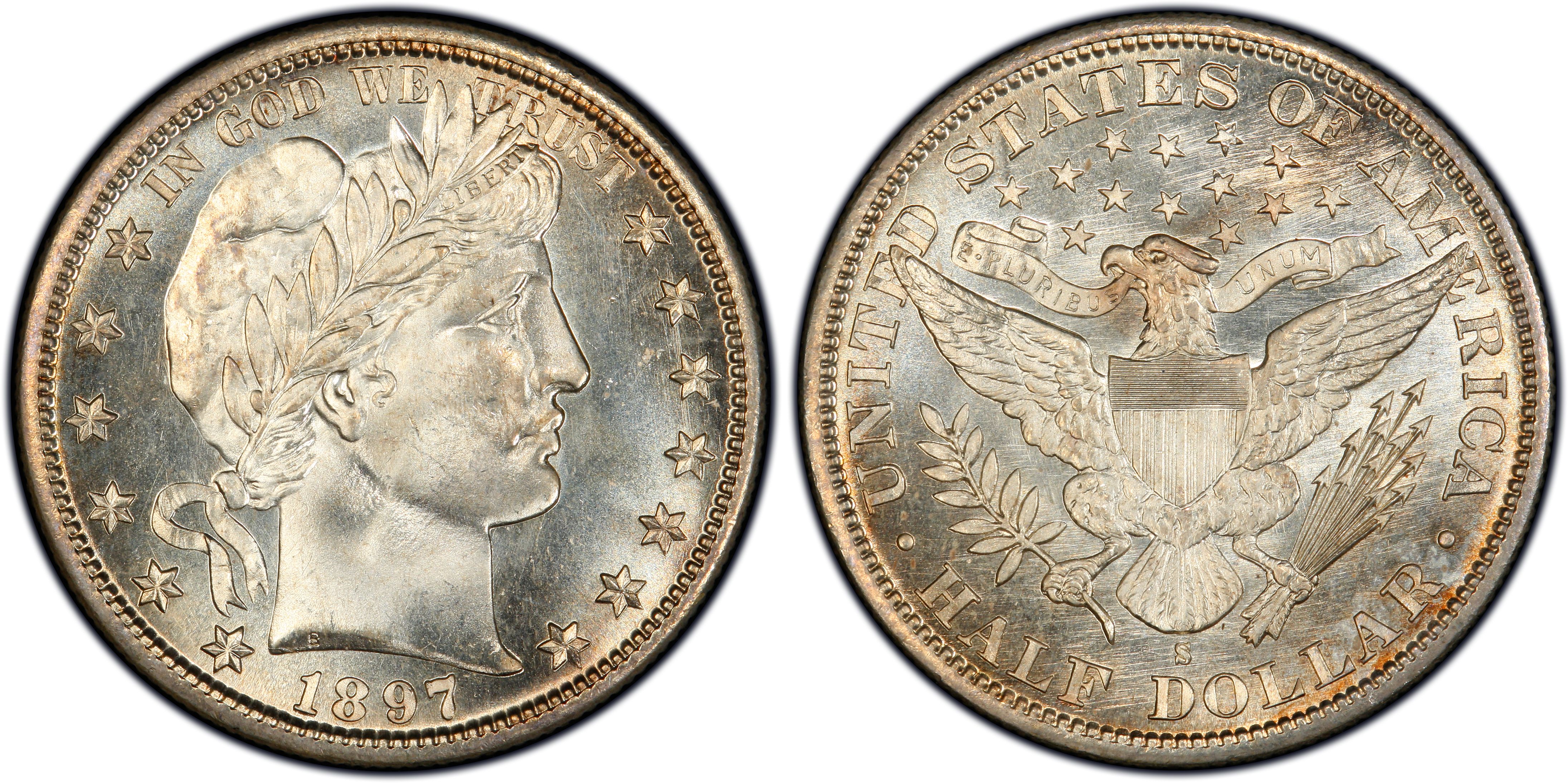 1897-S 50C (Regular Strike) Barber Half Dollar - PCGS CoinFacts