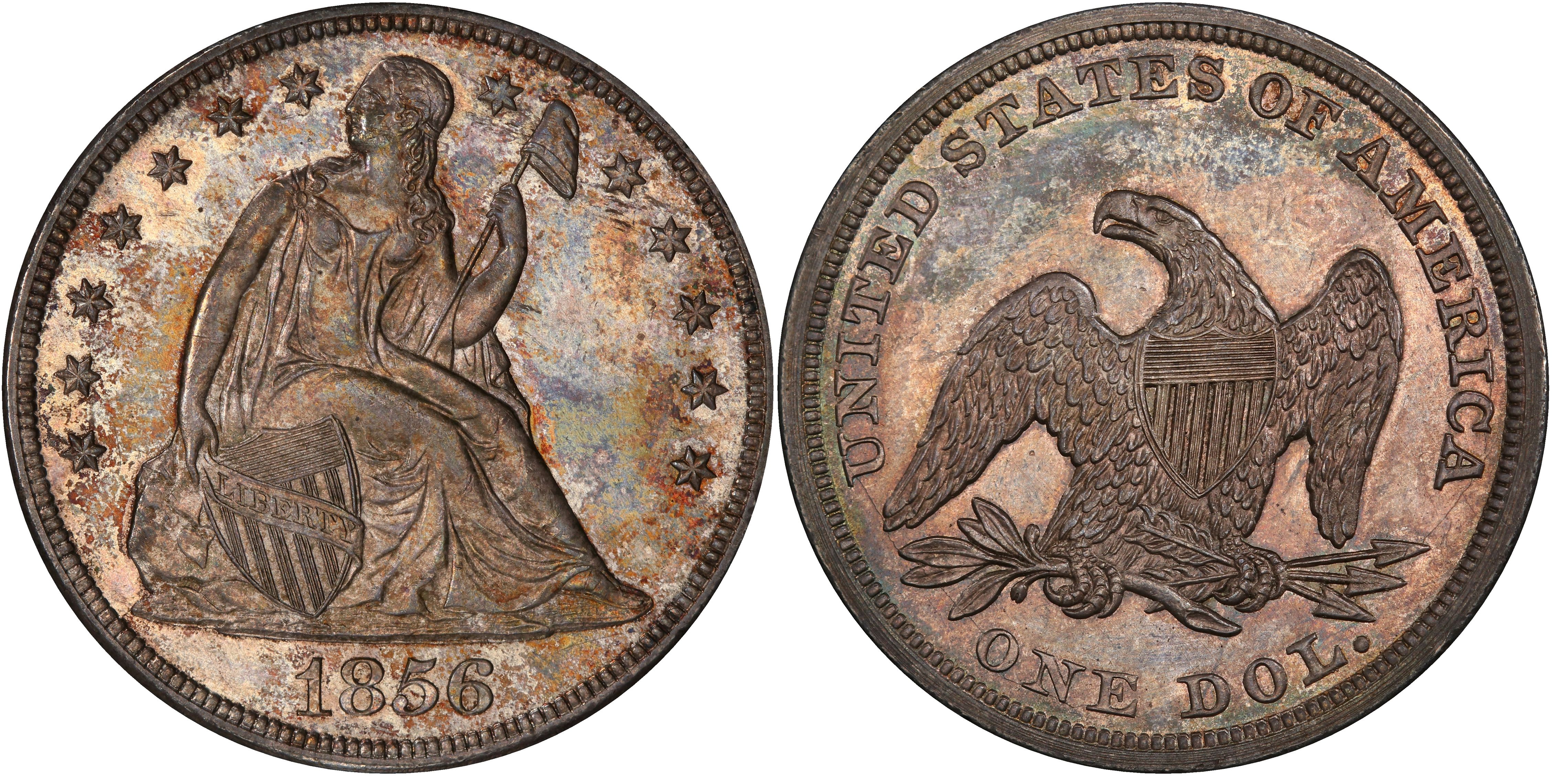 1851 $1 (Regular Strike) Liberty Seated Dollar - PCGS CoinFacts