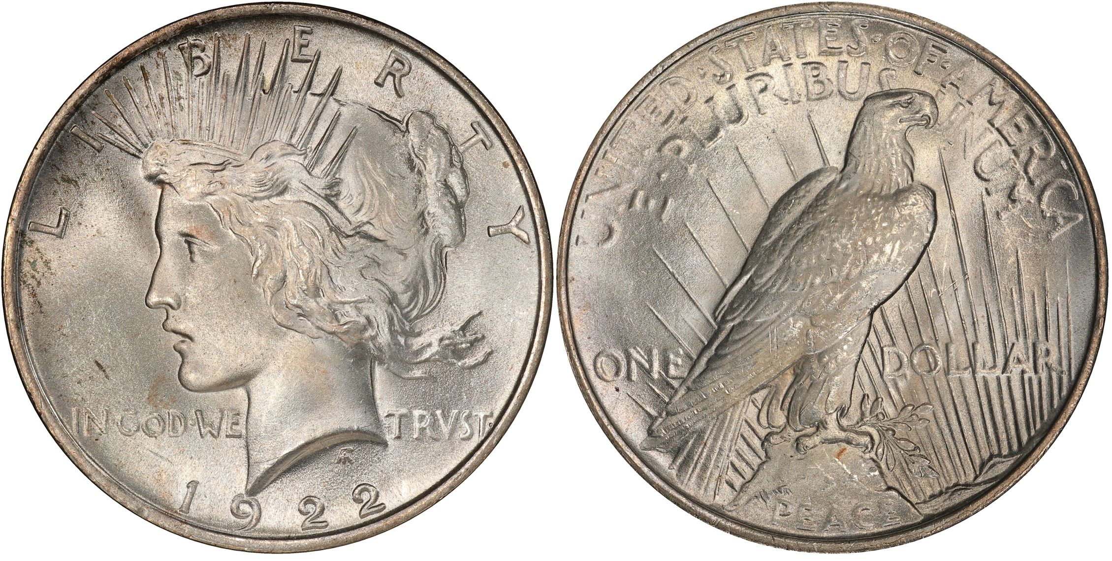 1922 $1 (Regular Strike) Peace Dollar - PCGS CoinFacts