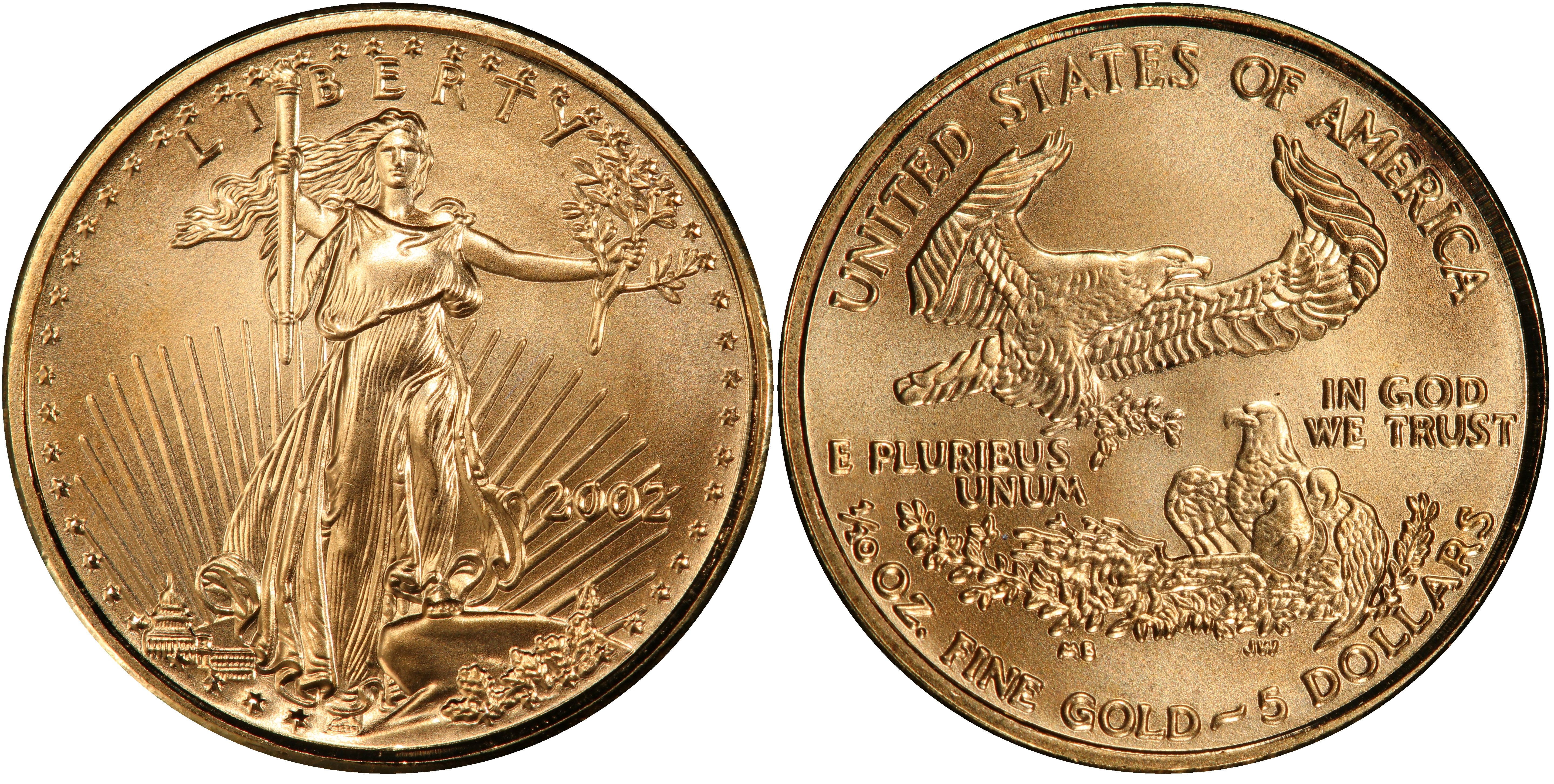 2002 5 Gold Eagle Regular Strike Gold Eagles Pcgs Coinfacts