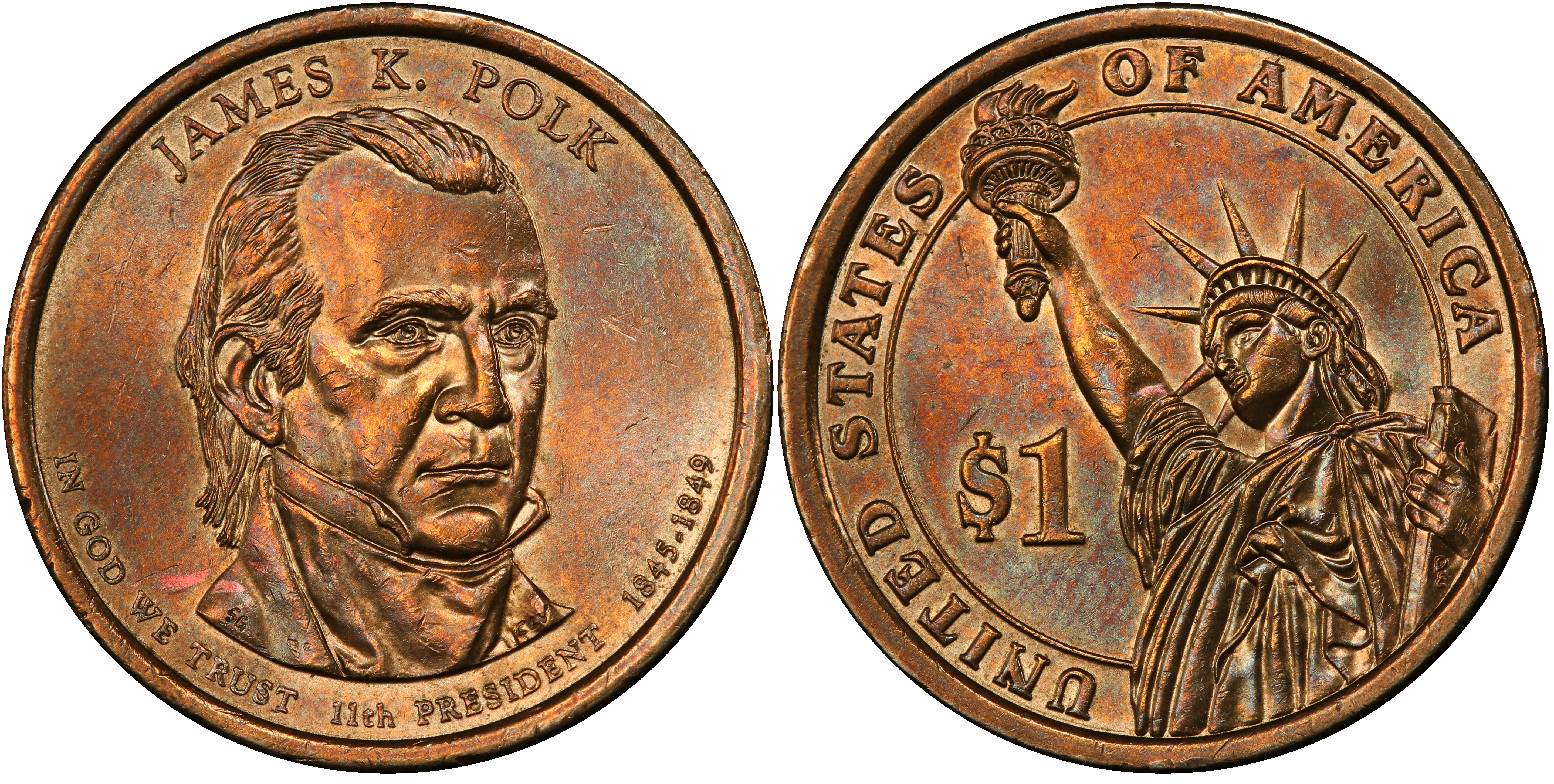 2009-D $1 James K. Polk Position A (Regular Strike) Presidential ...