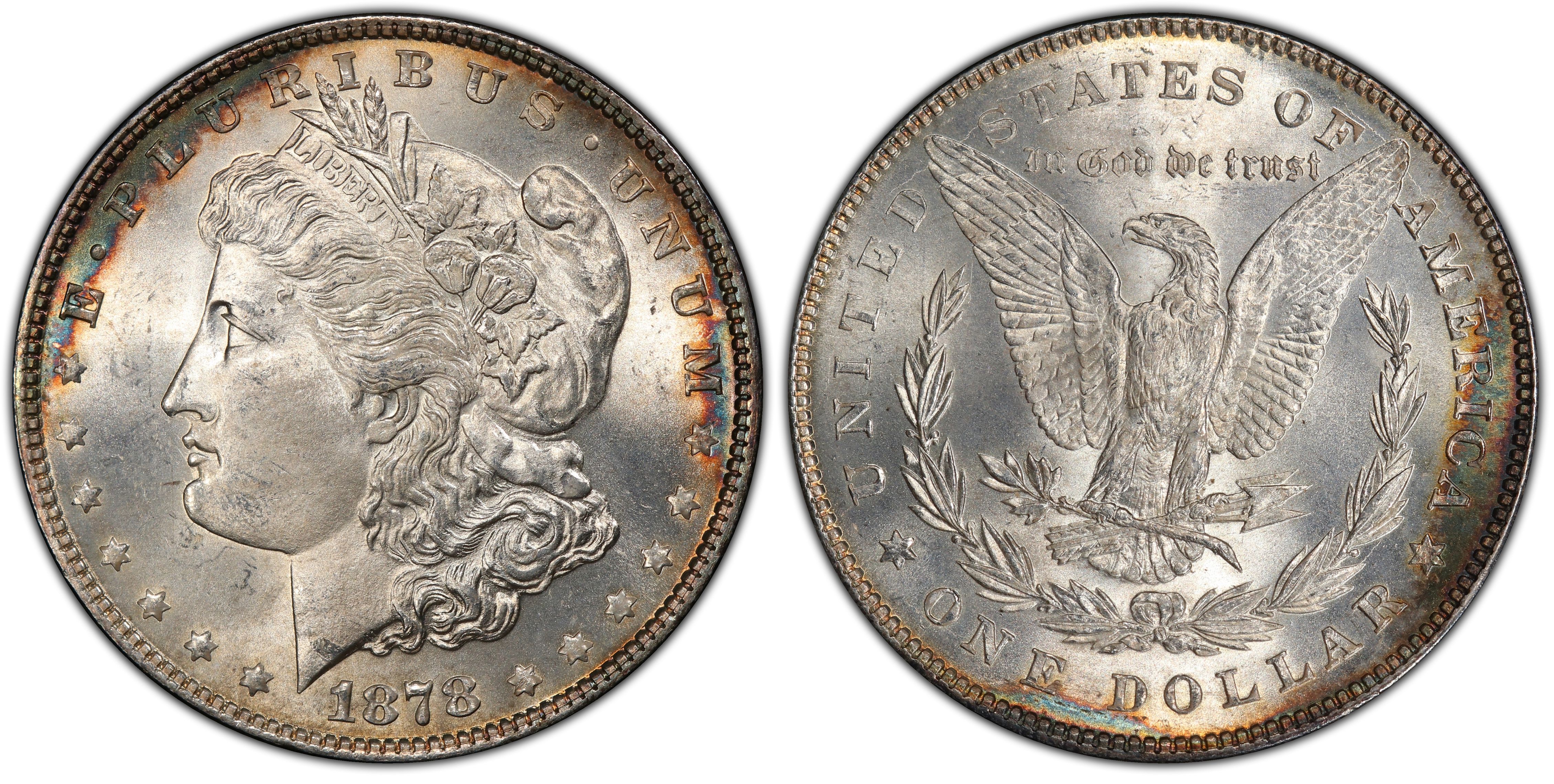 Details about  / 1878 Morgan Silver Dollar 7//8 TF VAM-33A Weak ANACS MS-62 Rarity-6 Registry