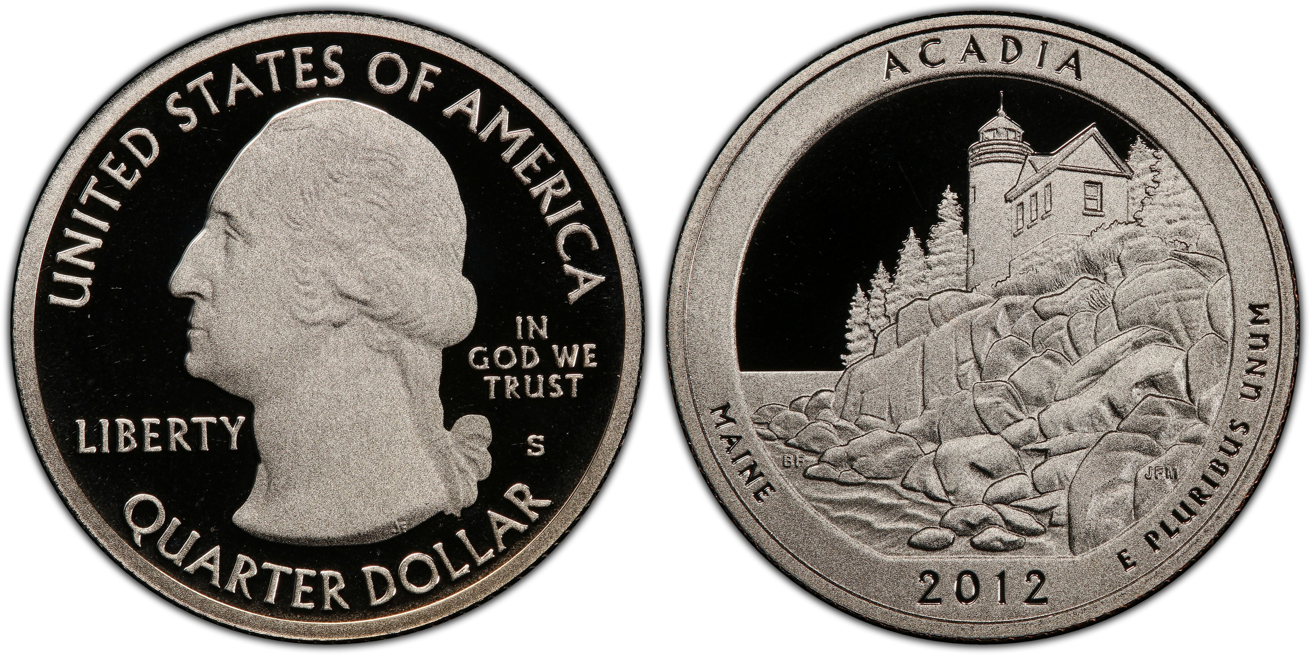 2012 S 25C Acadia NP DCAM Proof Washington America the