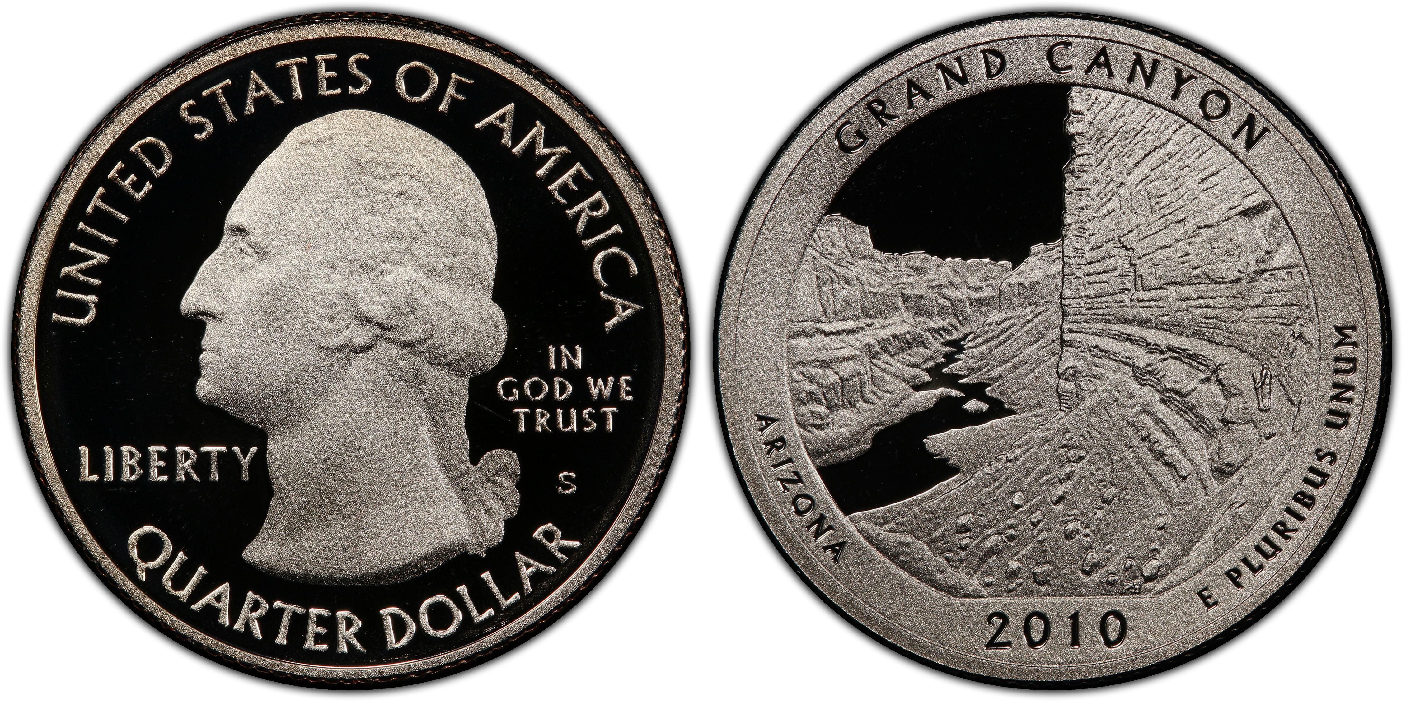 2010-S Grand Canyon Arizona Gem DCAM Silver Proof Parks Quarter Stunning Coin 