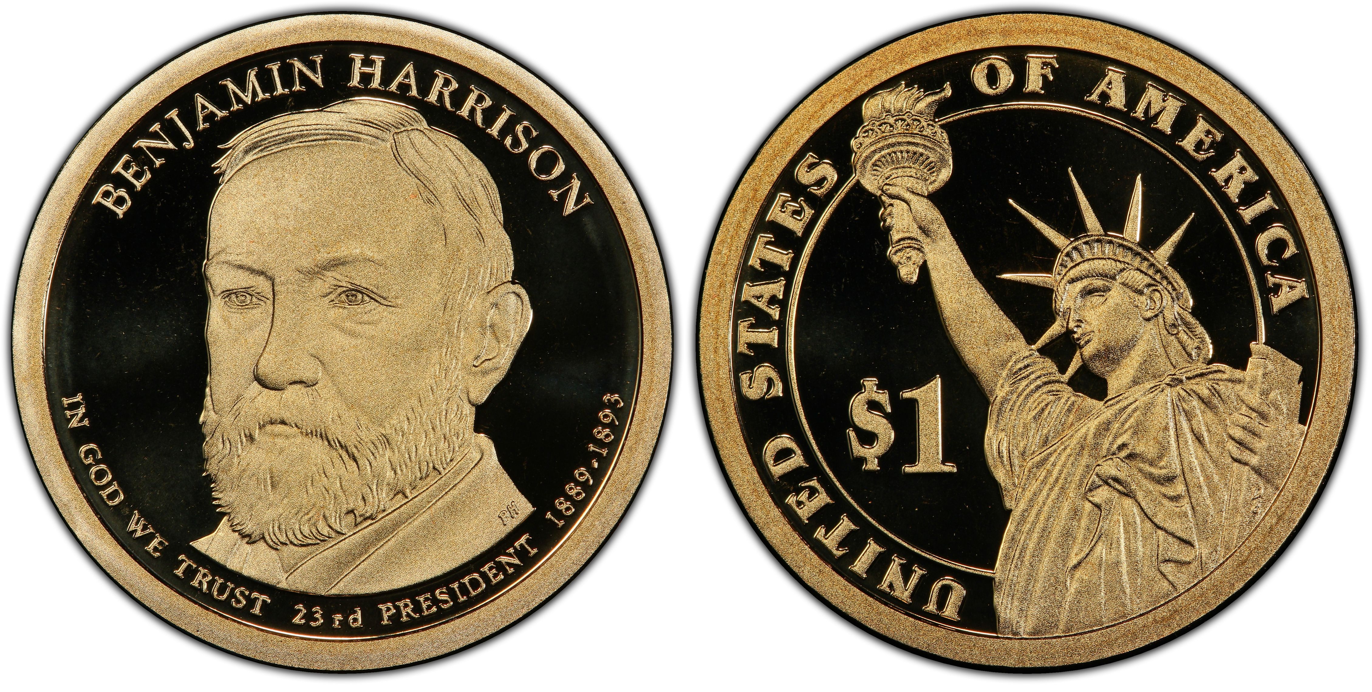 2012 Harrison Presidential S Proof Presidential Dollar PR-69 PCGS 