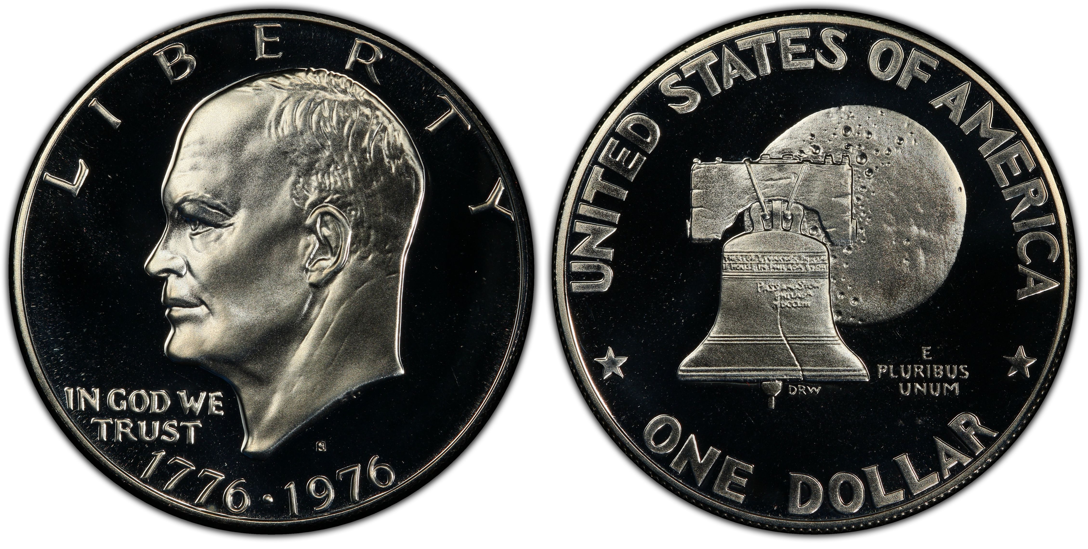 Deep Cameo 1976 S Silver Proof Eisenhower Dollar