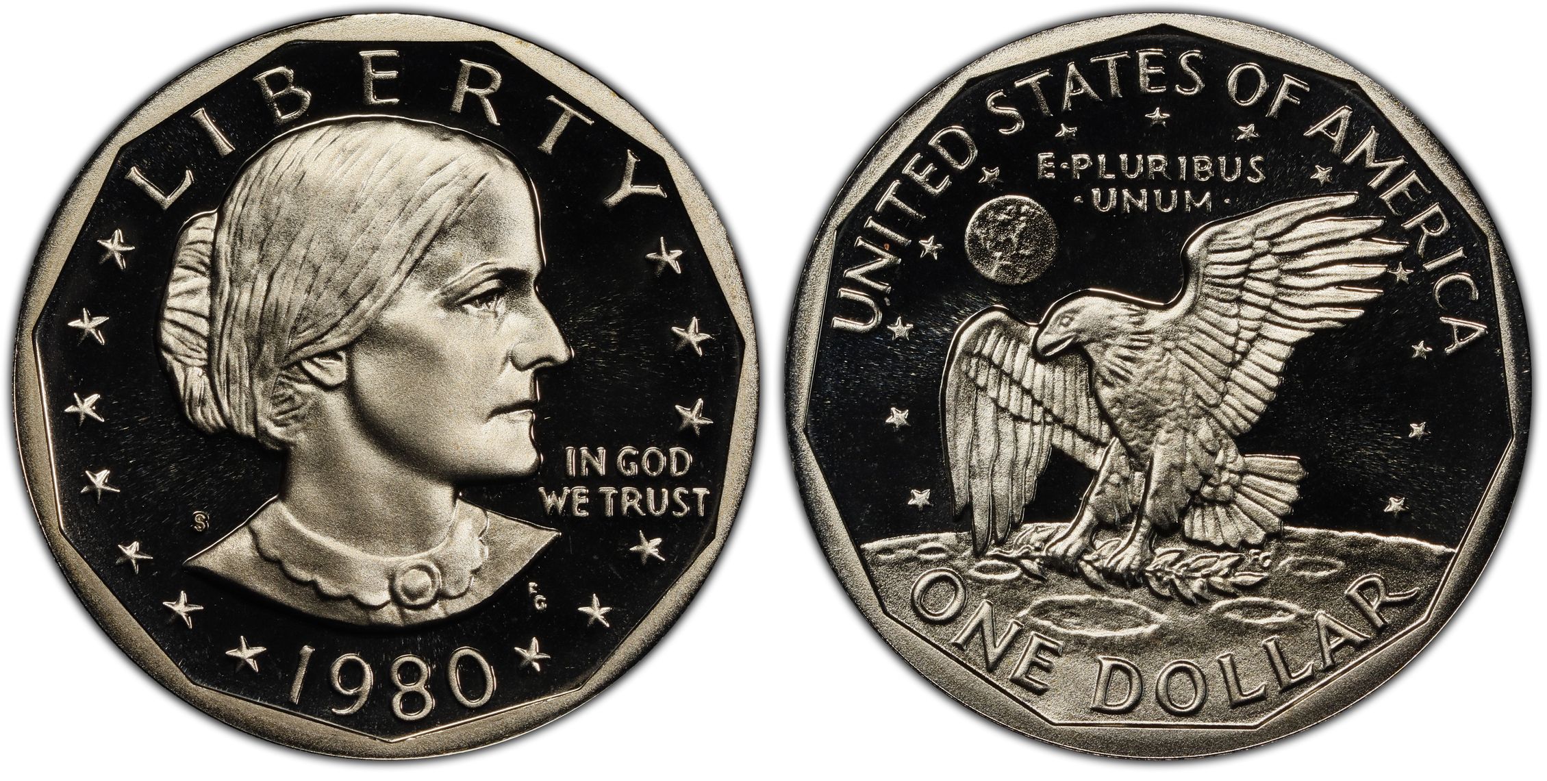 1980-S SBA$1, DCAM (Proof) Susan B. Anthony Dollar - PCGS CoinFacts