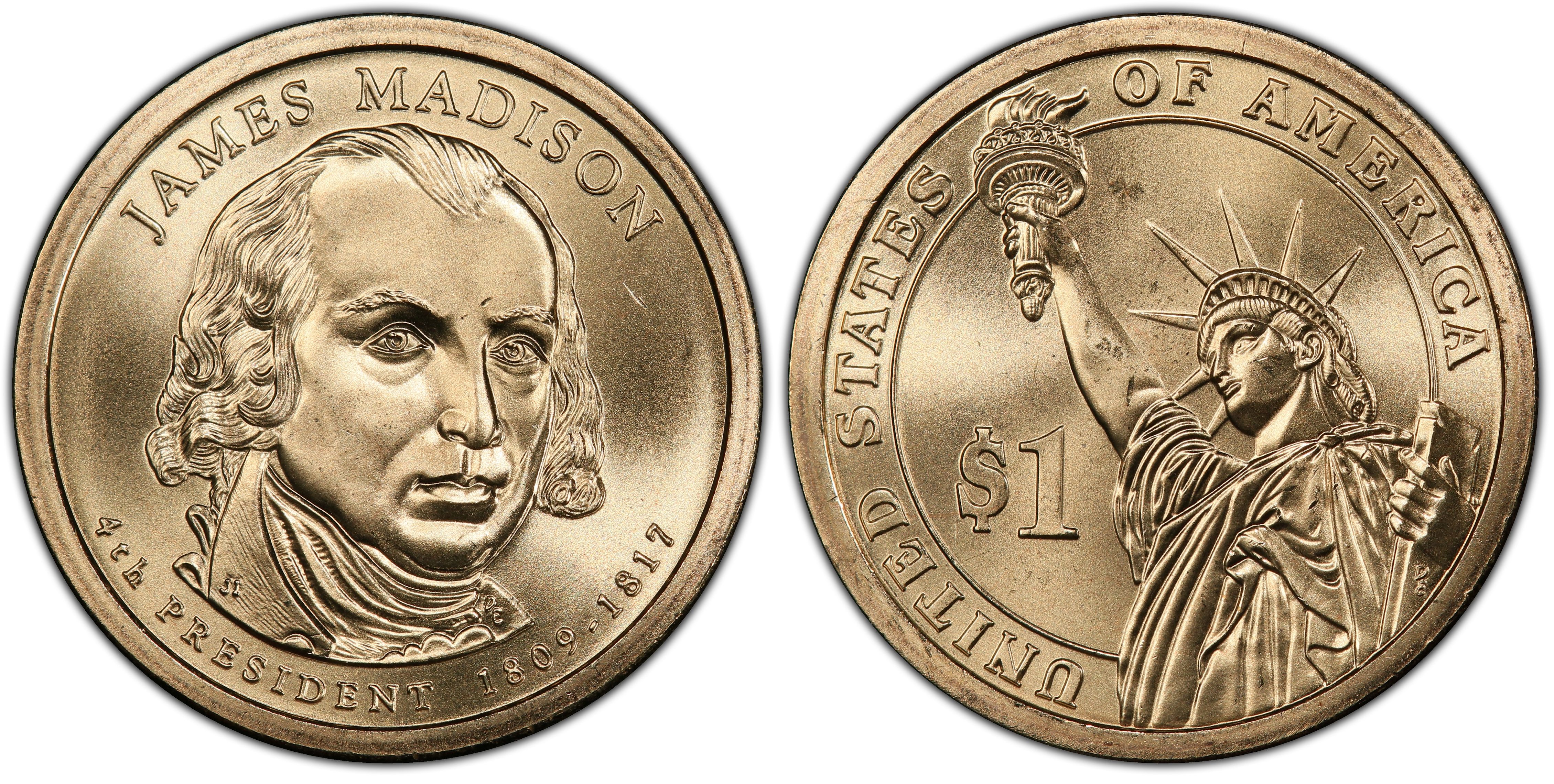 James Madison Dollar Coin for sale