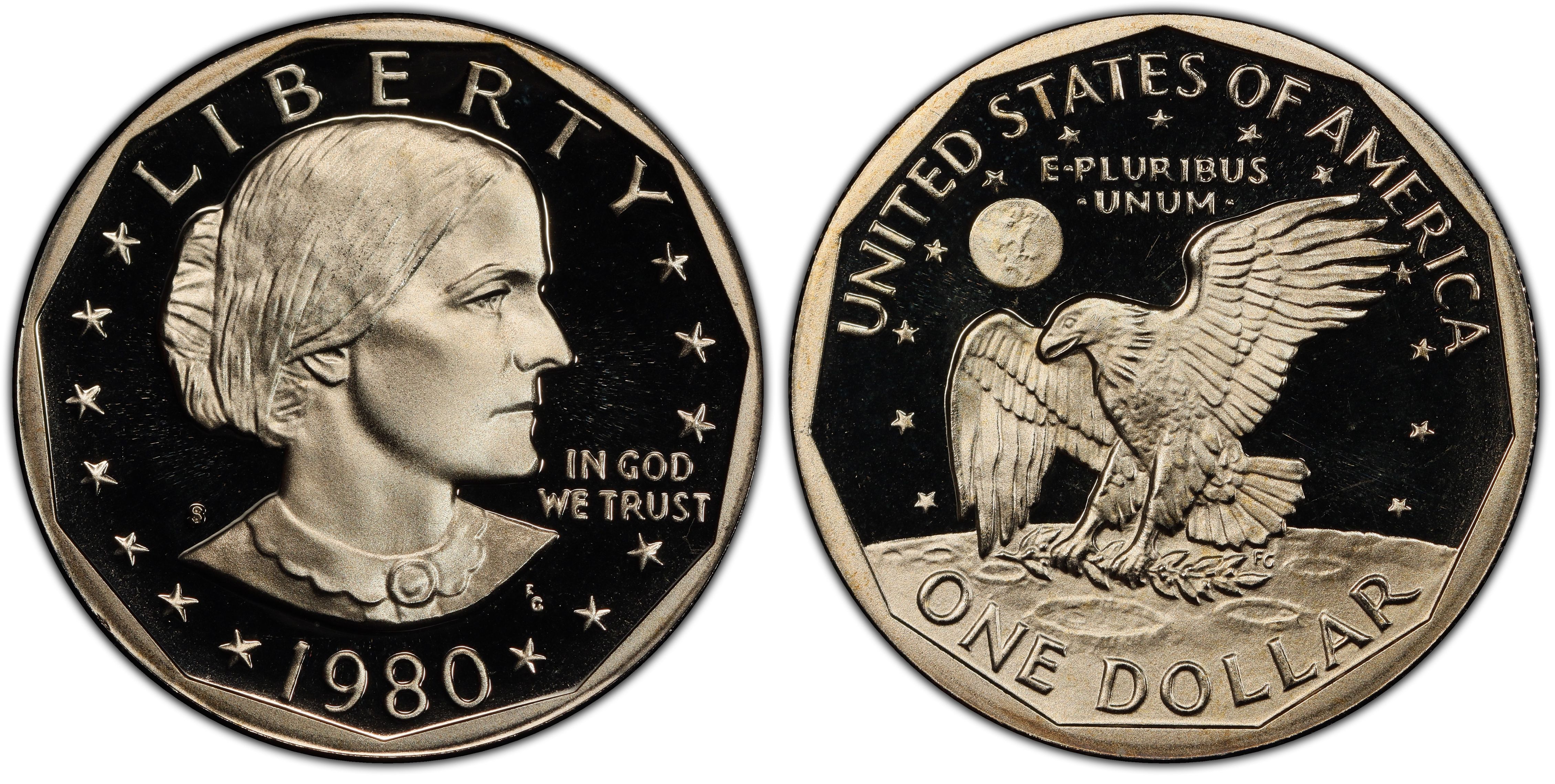 1980-S SBA$1, DCAM (Proof) Susan B. Anthony Dollar - PCGS CoinFacts