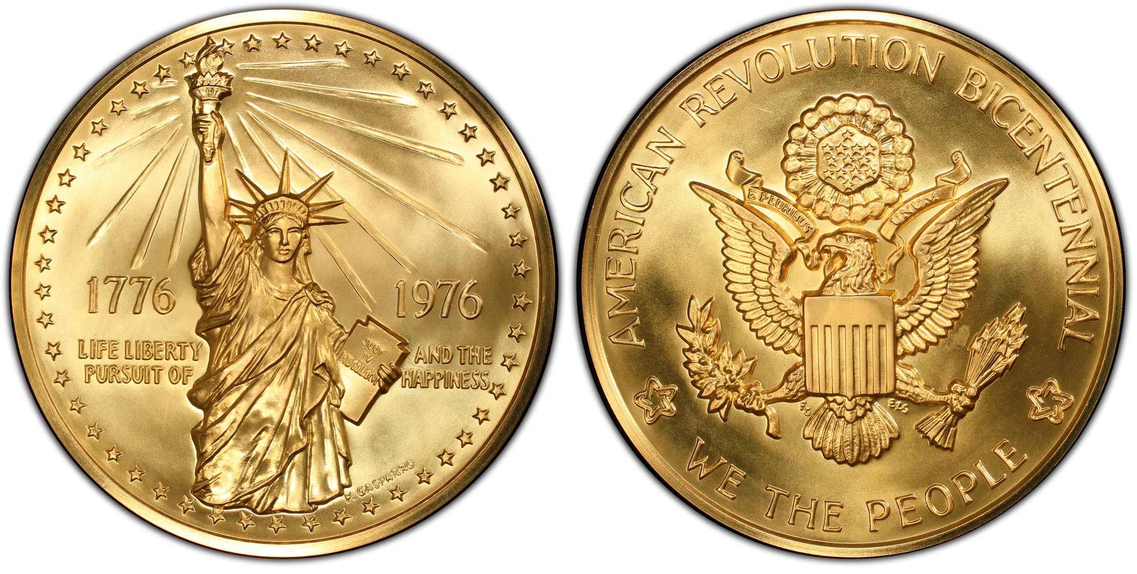 1976 Medal Bicentennial .900 Fine Gold 13.5oz Regular Strike