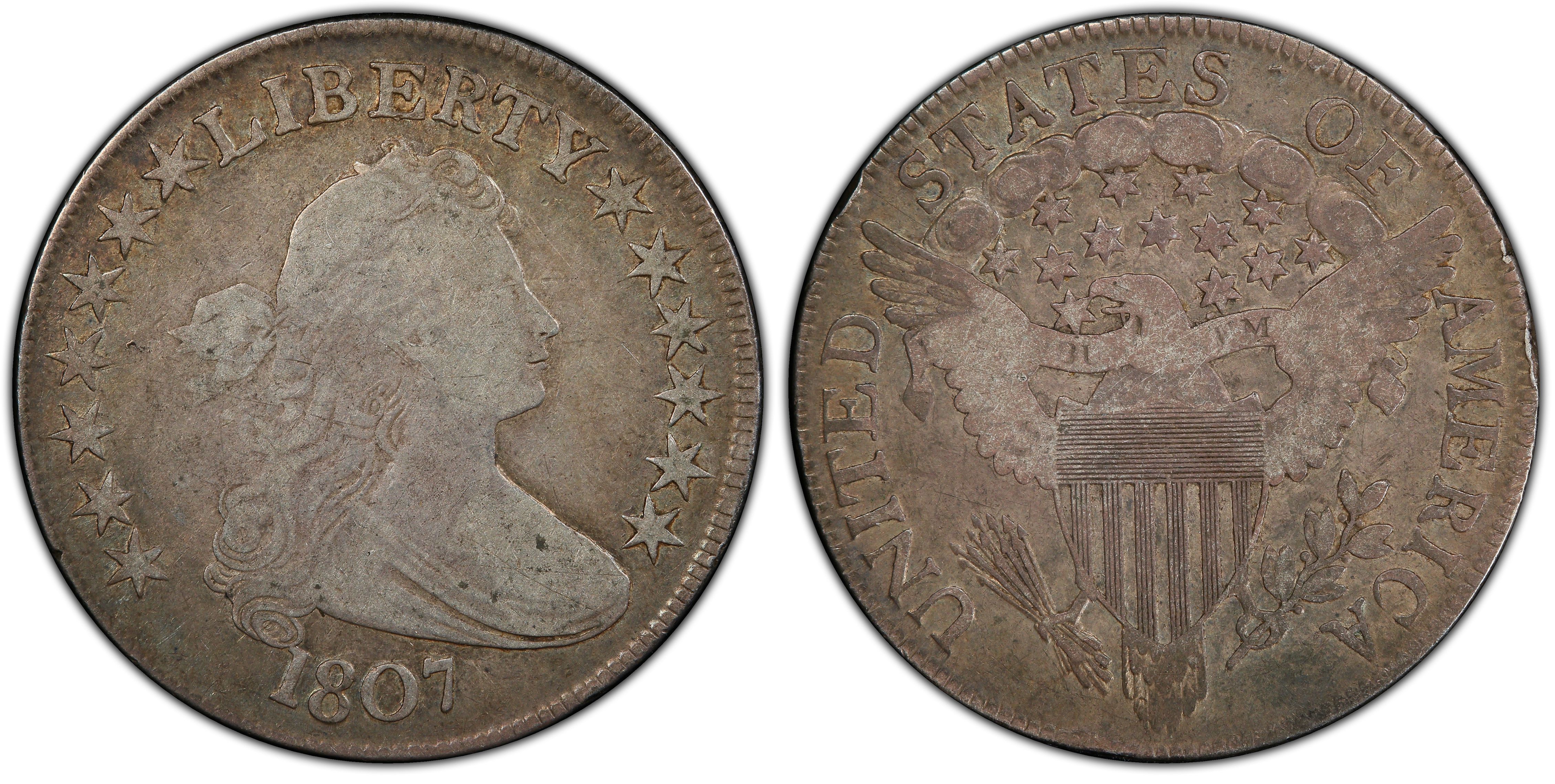 Images of Draped Bust Half Dollar 1807 50C Draped Bust - PCGS CoinFacts