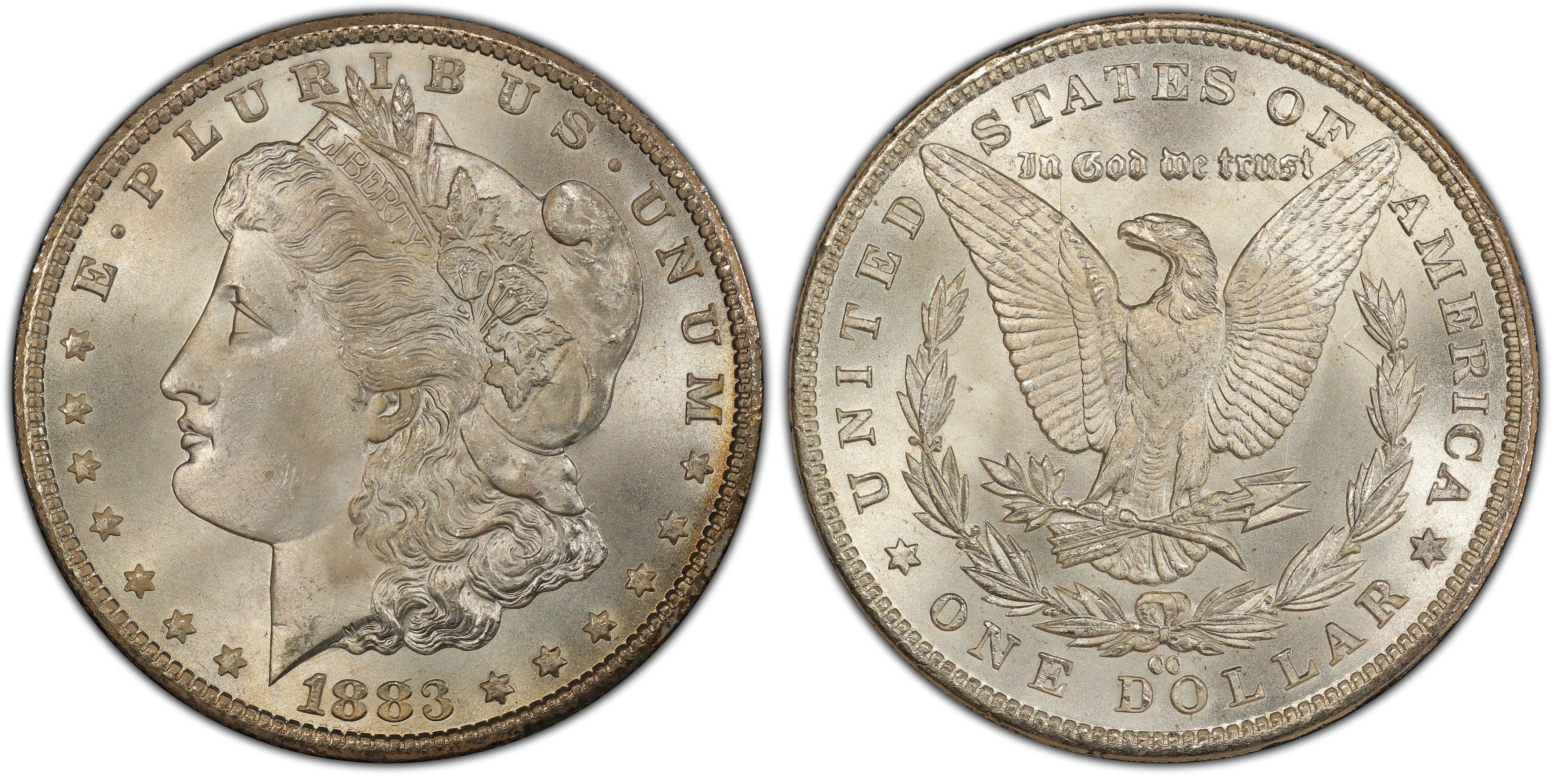 アンティークコイン 銀貨 1883-CC $1 Silver Morgan Dollar PCGS MS66+