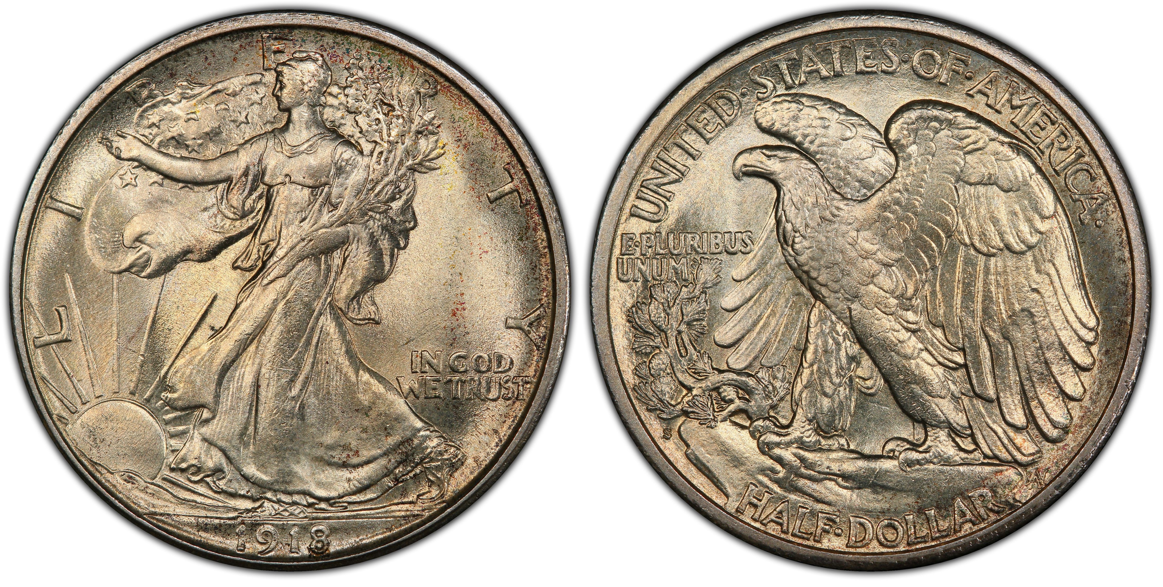 1918-S 50C (Regular Strike) Walking Liberty Half Dollar - PCGS