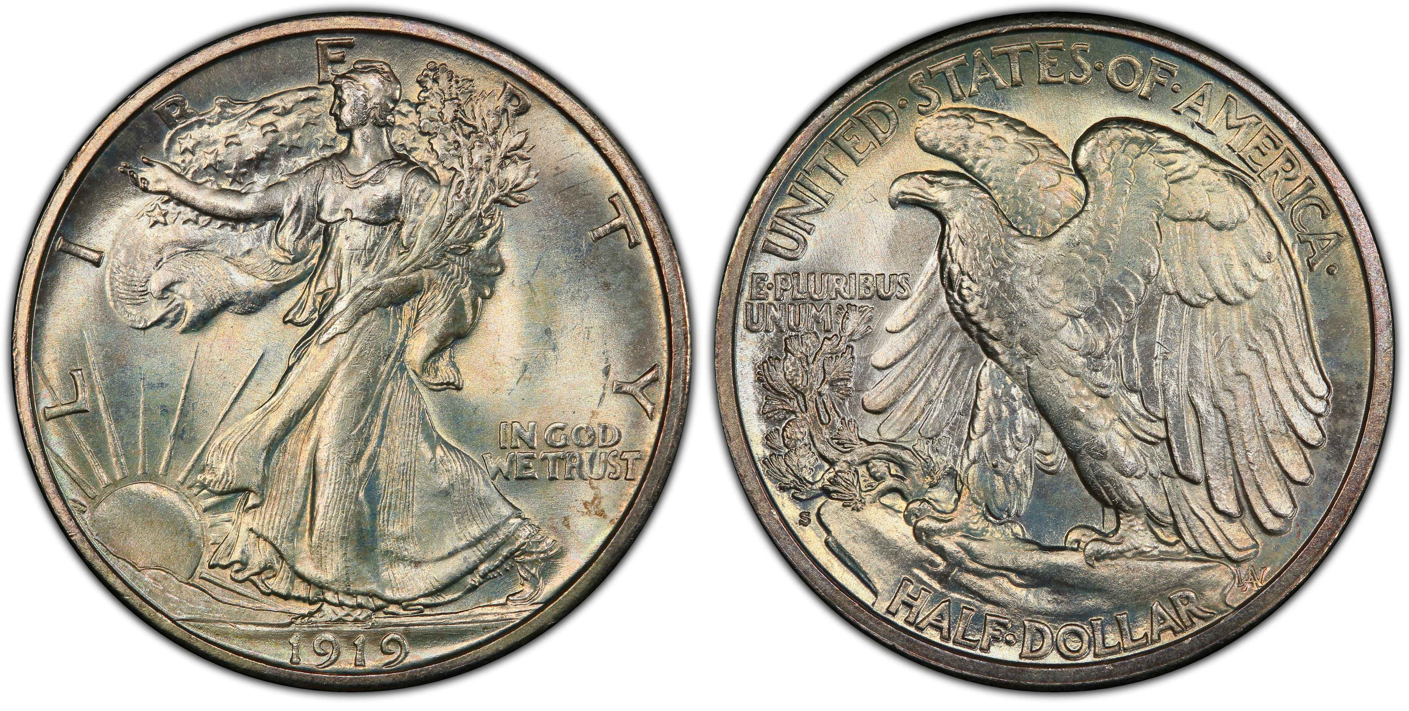 1916-1947 Walking Liberty Half Dollar 90% Silver 50C VF/XF