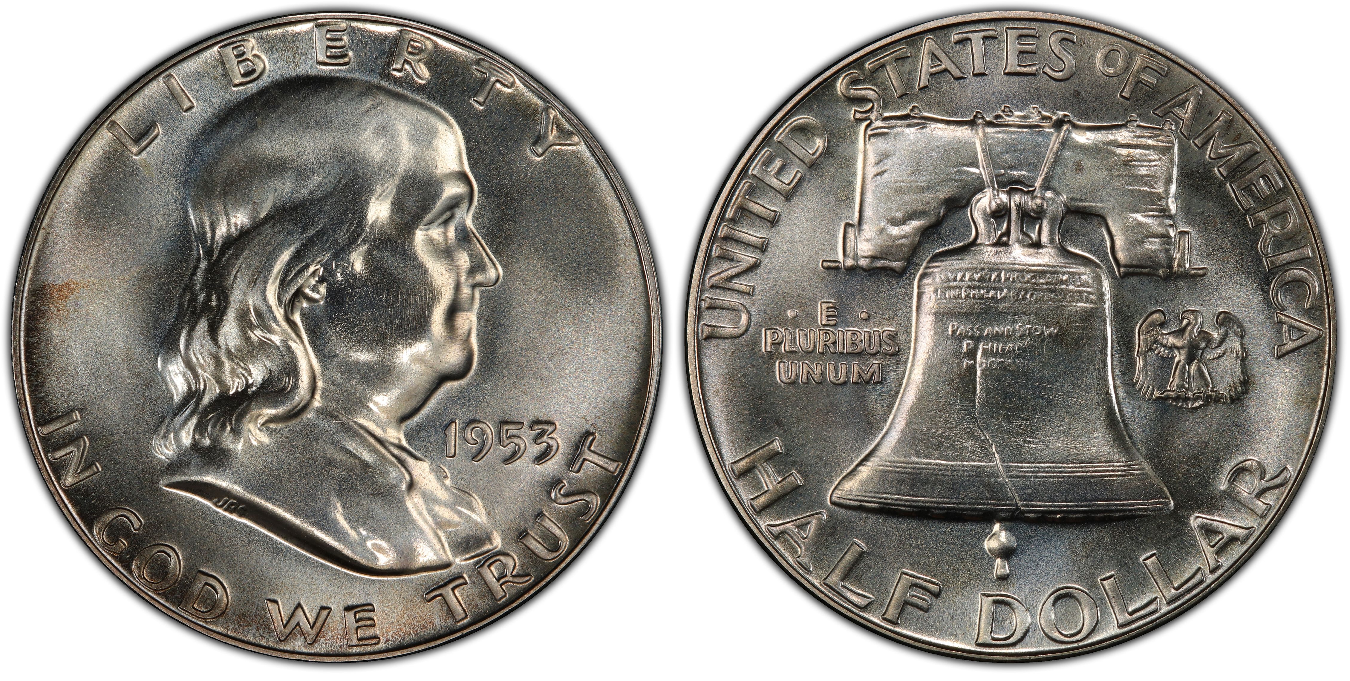 1953 Franklin Silver Half Dollar AU Uncertified 