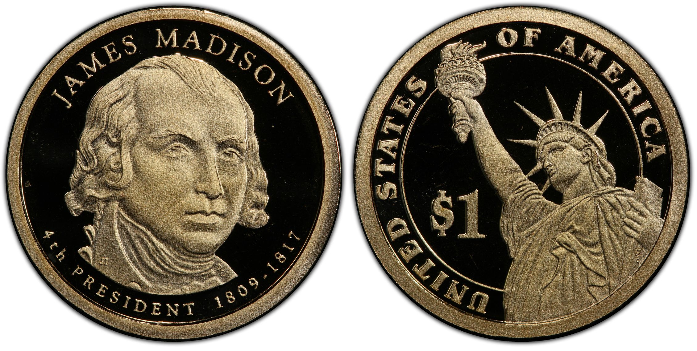 2007-S $1 James Madison, DCAM (Proof) Presidential Dollars - PCGS CoinFacts