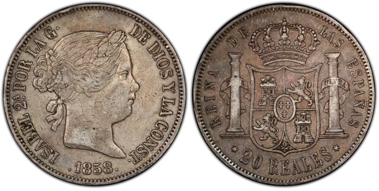 Download 1858 20 R 6 Pt. Star Madrid (Regular Strike) - PCGS ValueView™