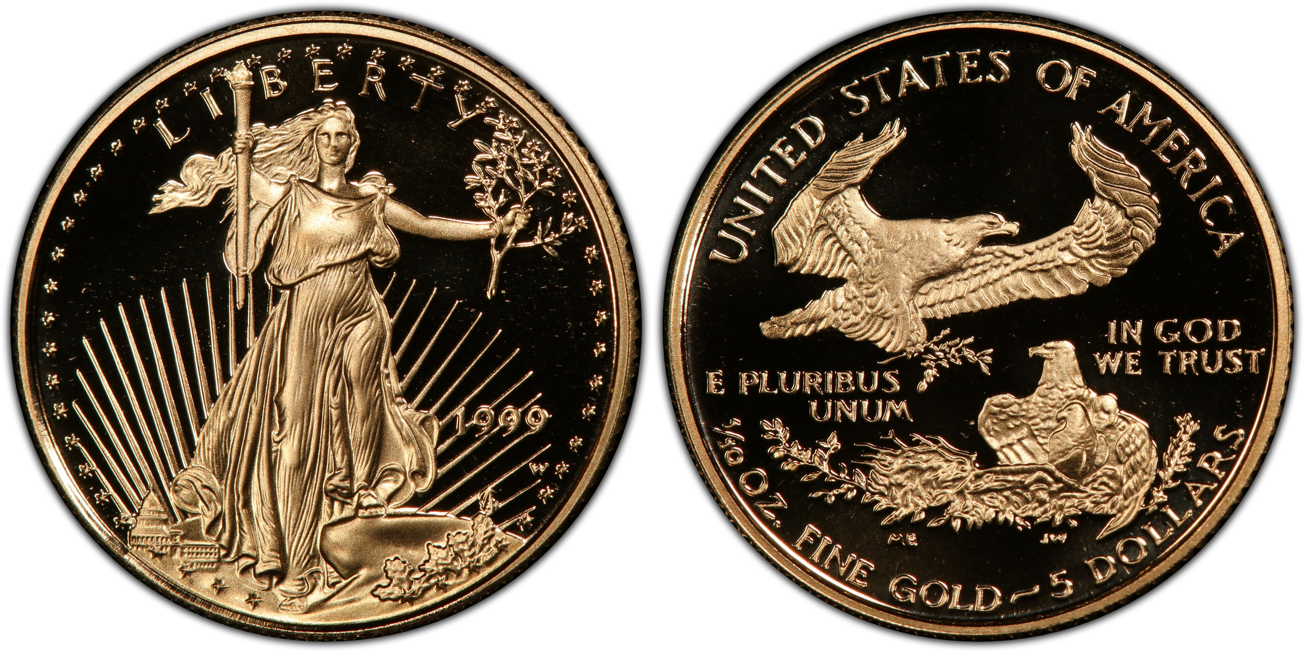 1999-W $5 Gold Eagle, DCAM (Proof) Gold Eagles - PCGS CoinFacts