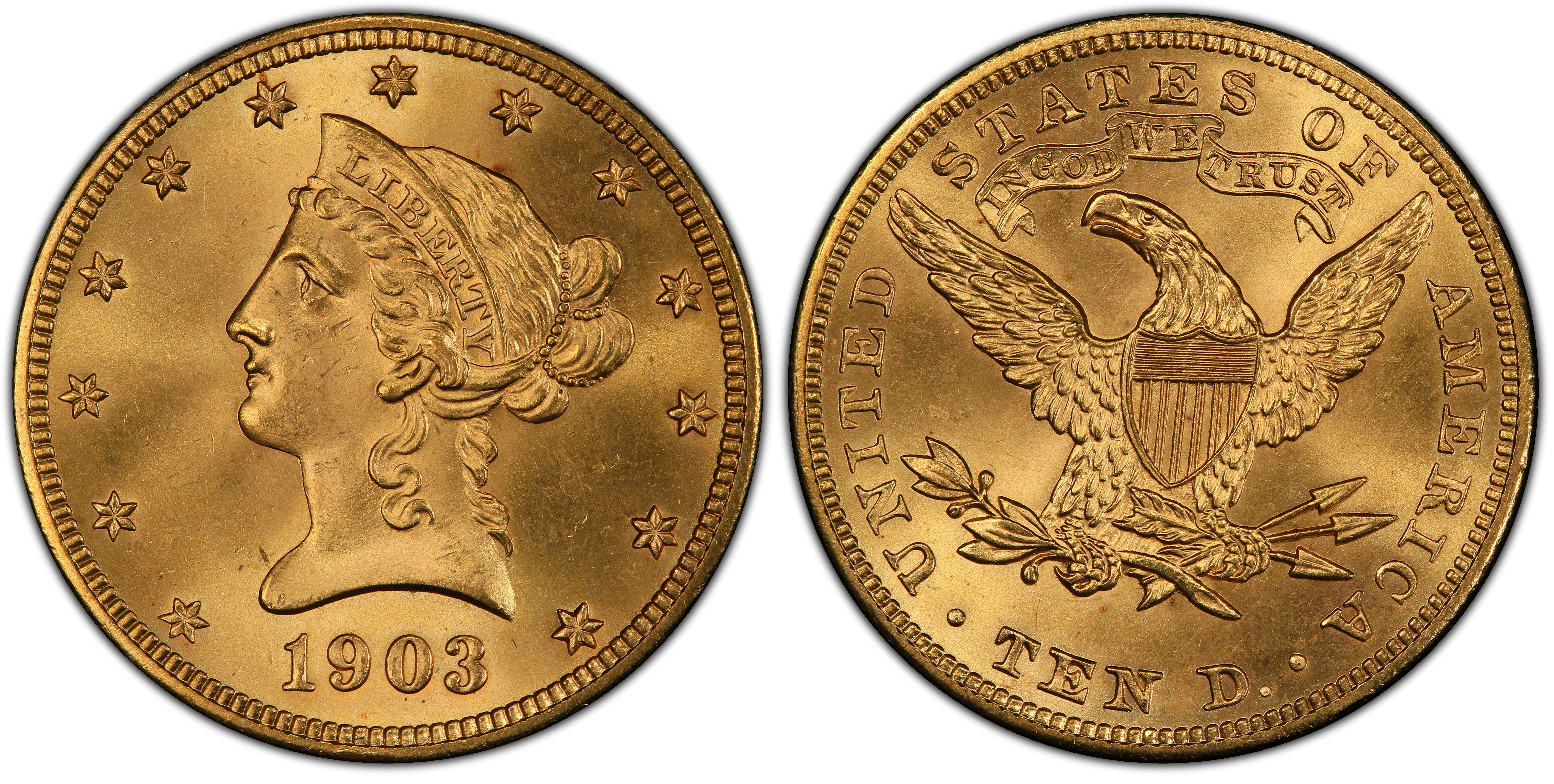 1903 $10 (Regular Strike) Liberty Head $10 - PCGS CoinFacts