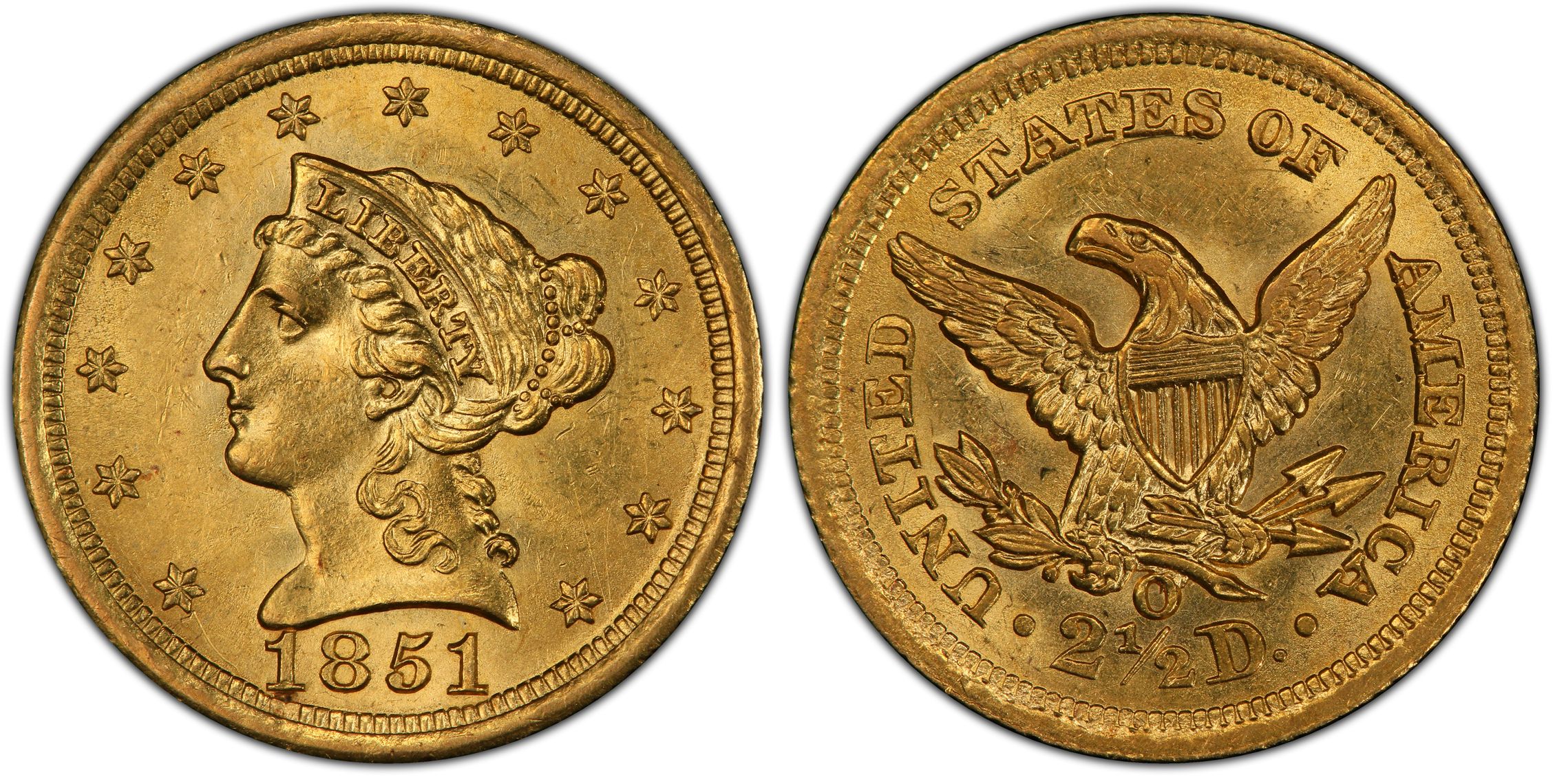 1851-O $2.50 (Regular Strike) Liberty Head $2.5 - PCGS CoinFacts