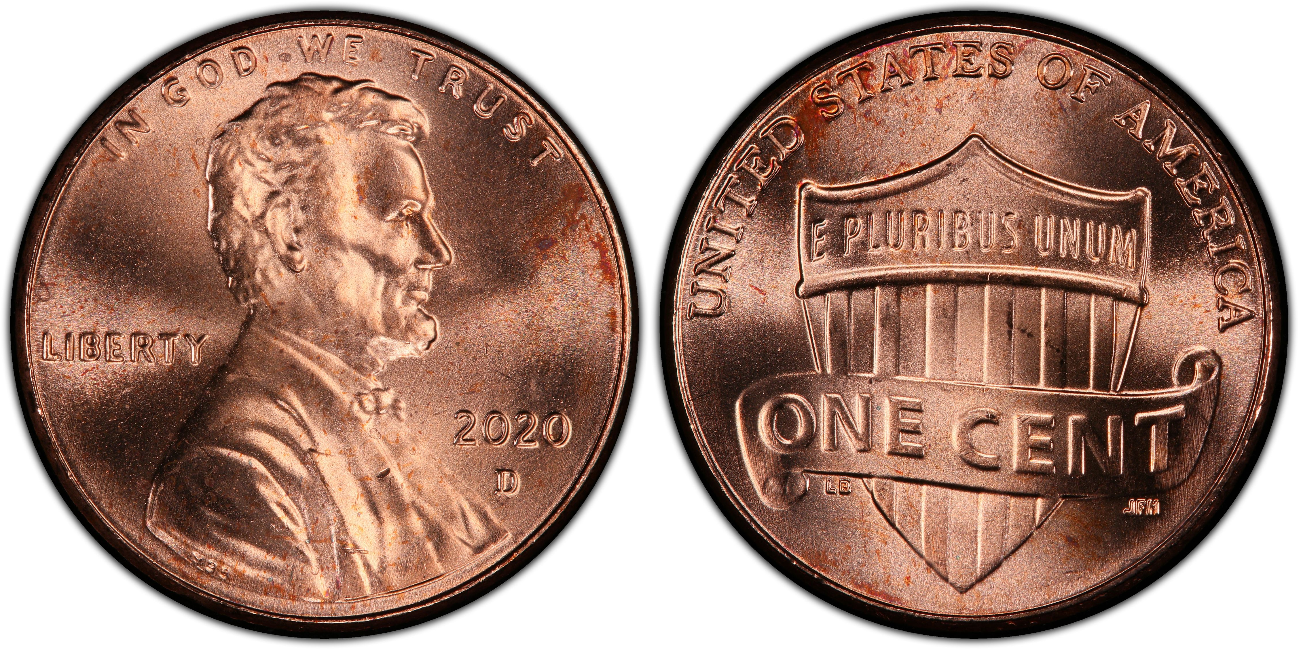 2020-D 1C Shield Early Find, RD (Regular Strike) Lincoln Cent (Modern ...