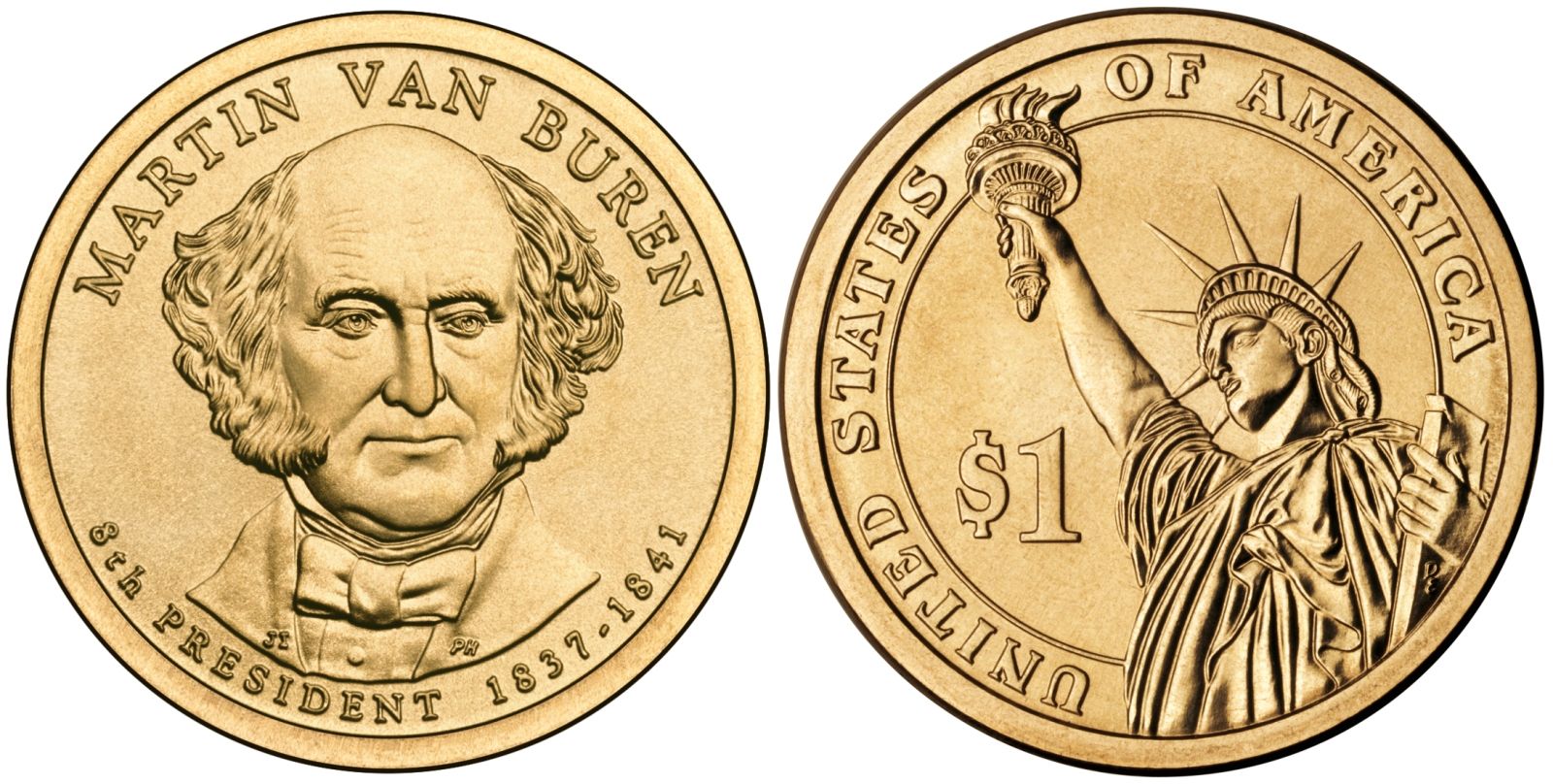 2008-P BU Martin Van Buren Presidential Dollar