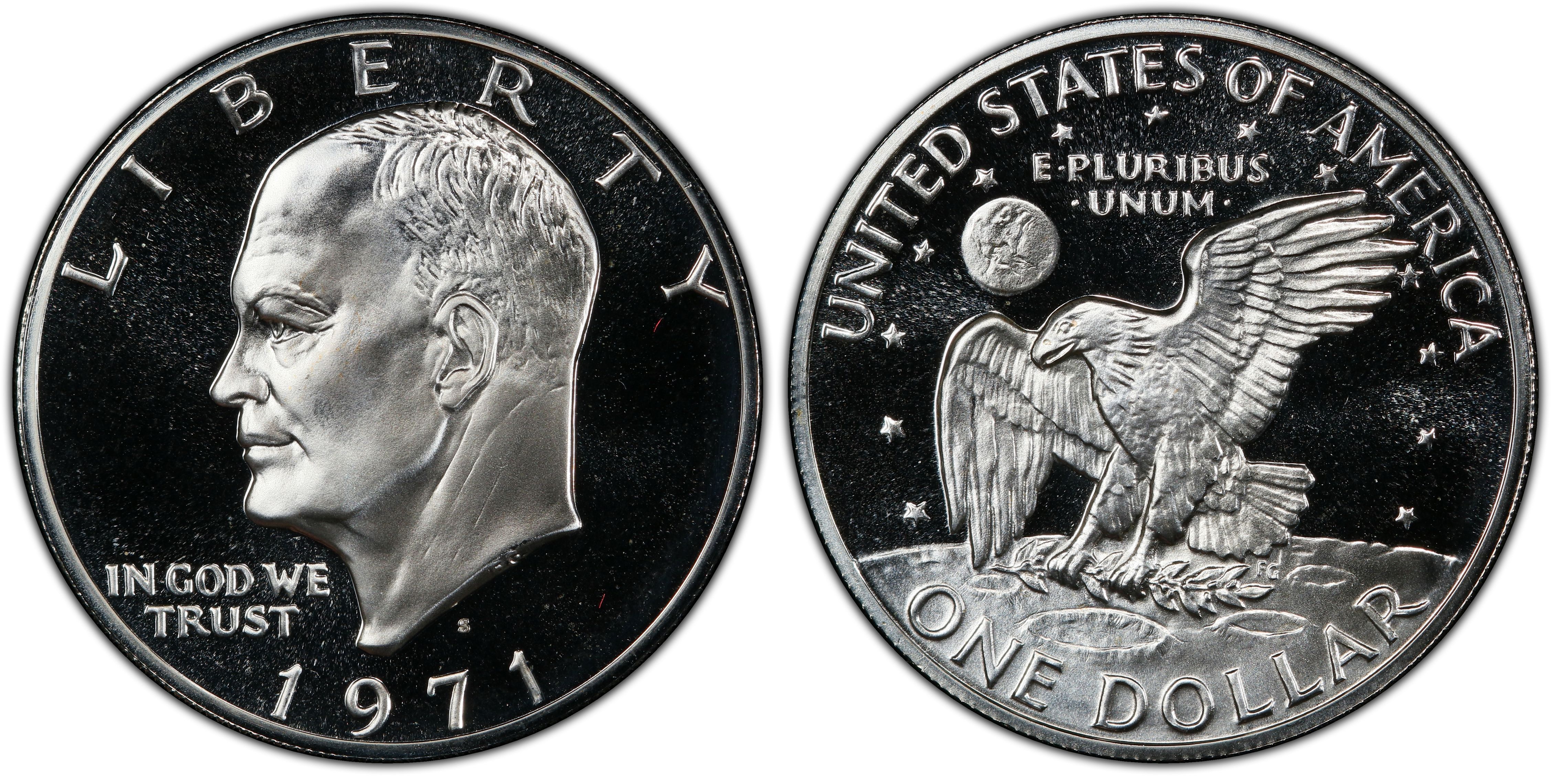 1971-S $1 Silver, DCAM (Proof) Ike Dollar - PCGS CoinFacts