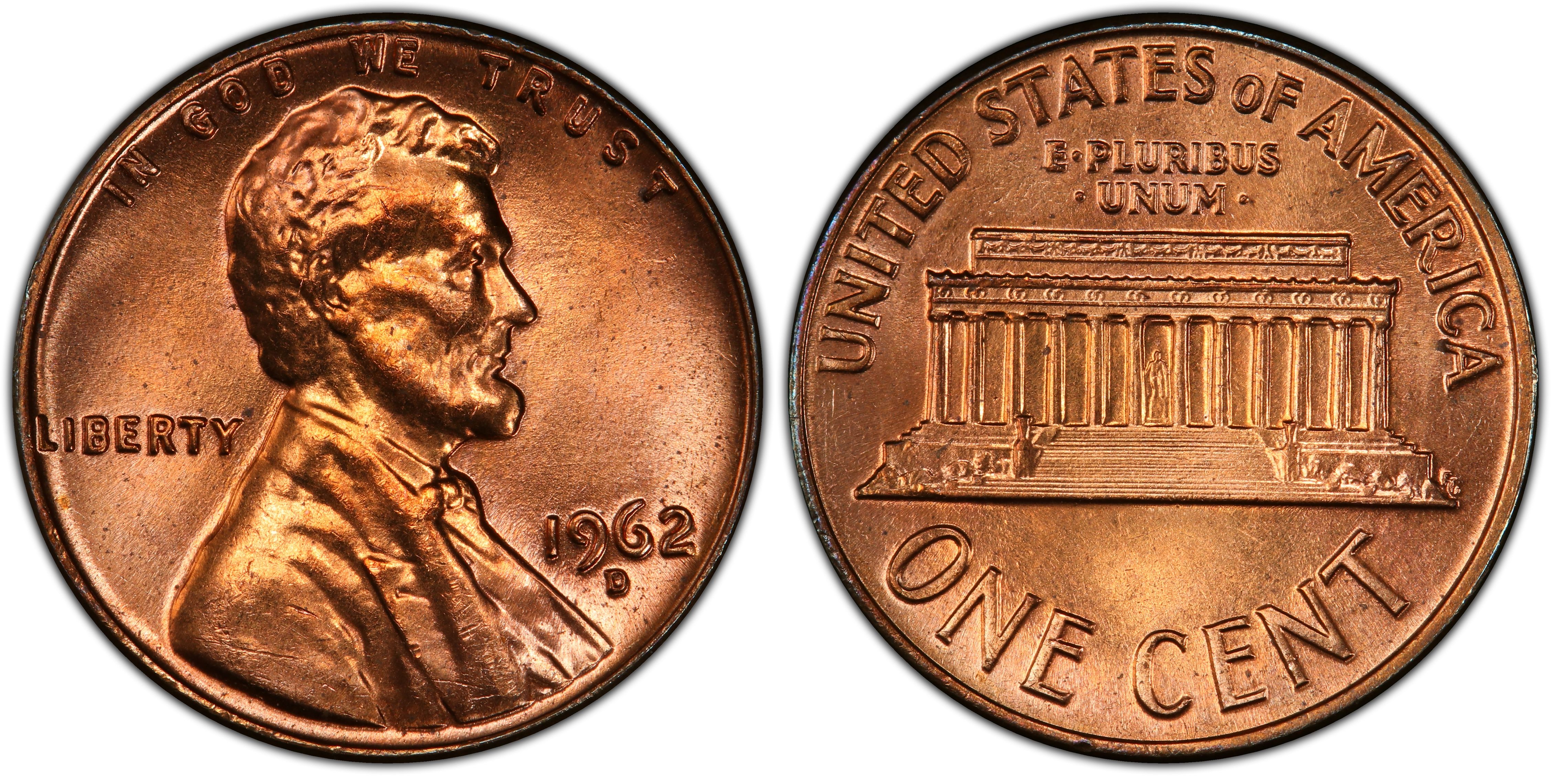 1962 D Lincoln Memorial Cent Penny   *AU OR BETTER*   *FREE SHIPPING* 