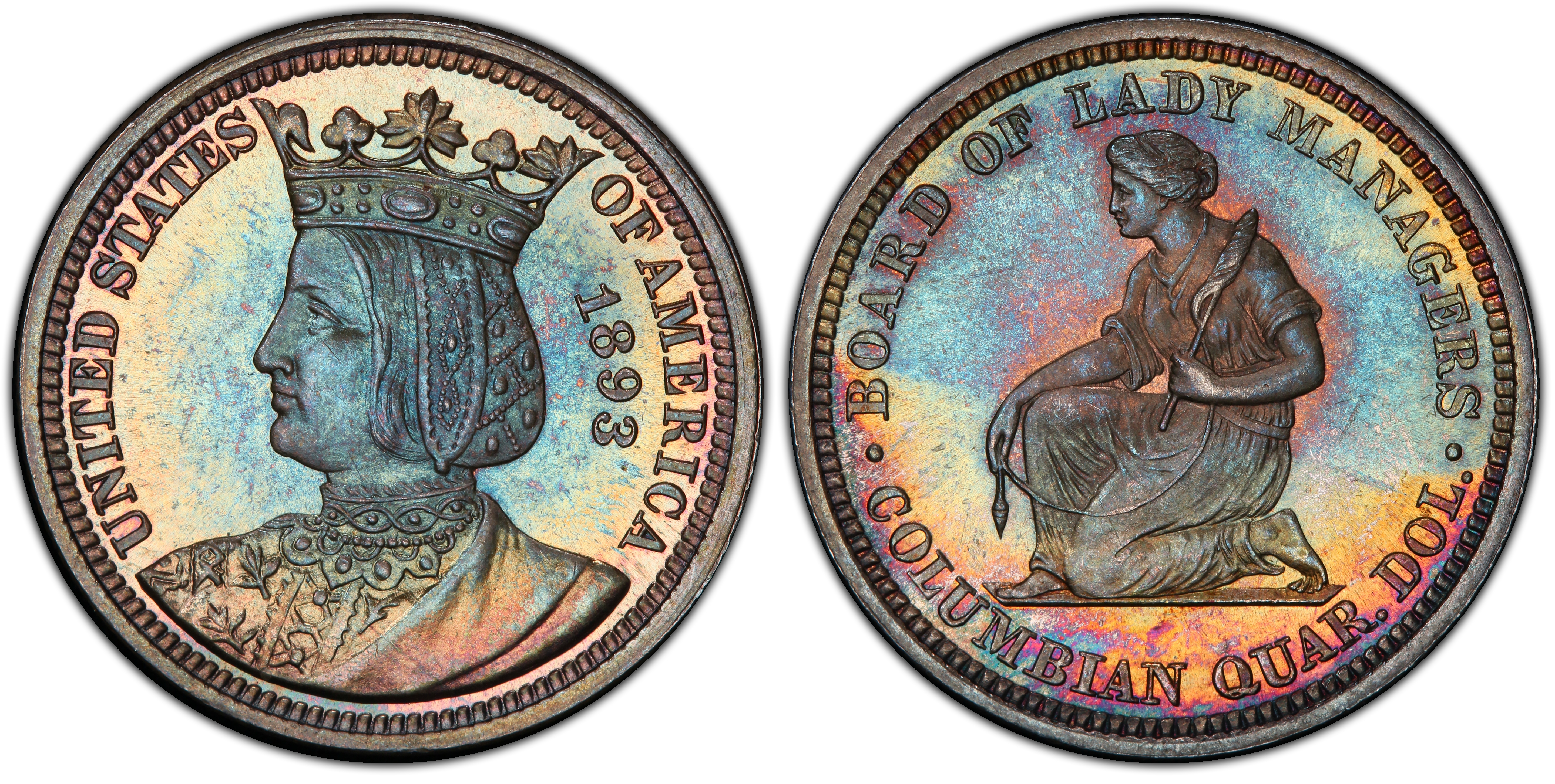 1893 25C Isabella, PL (Regular Strike) Silver Commemorative - PCGS