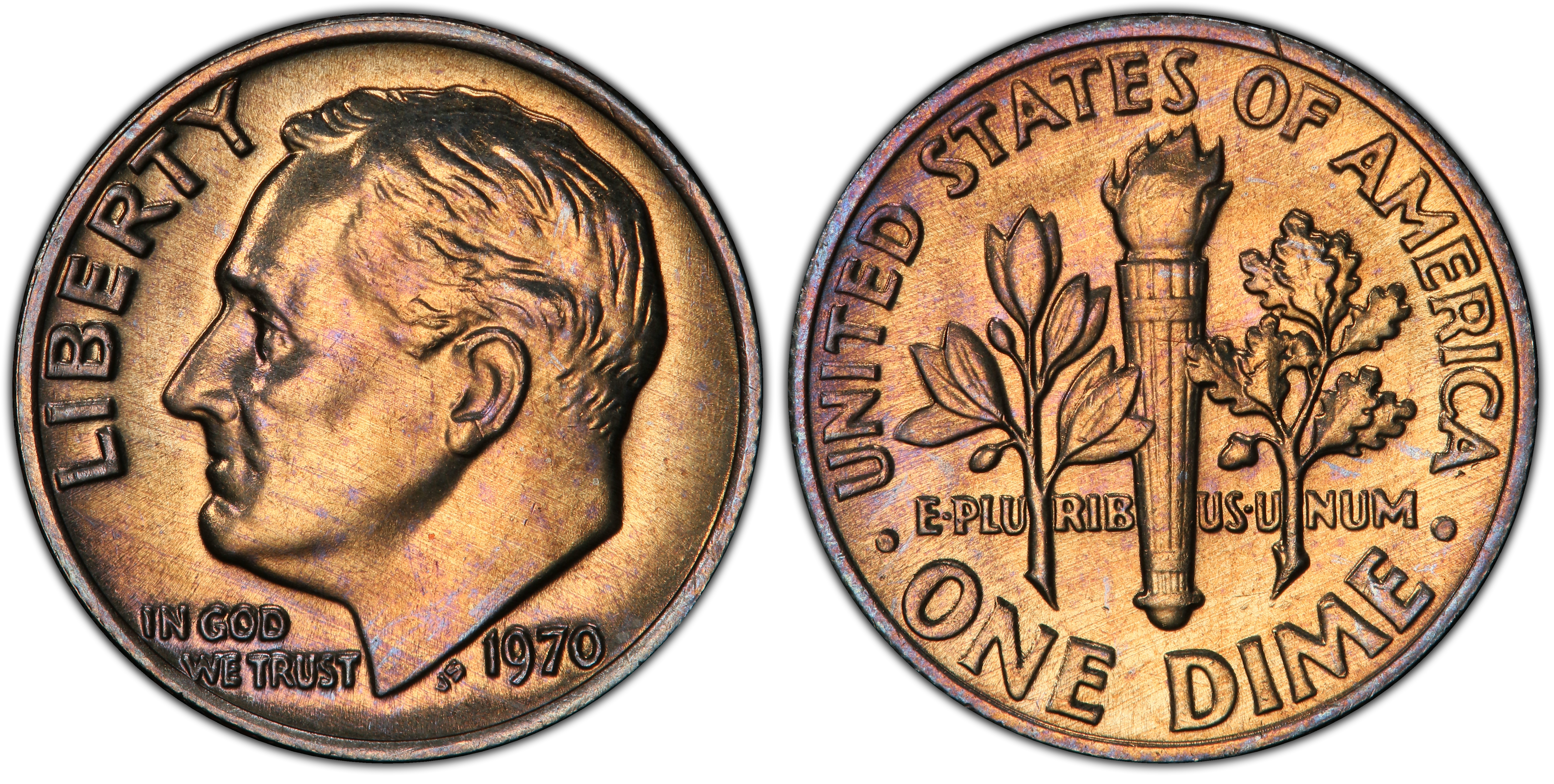 1970 10C (Regular Strike) Roosevelt Dime - PCGS CoinFacts