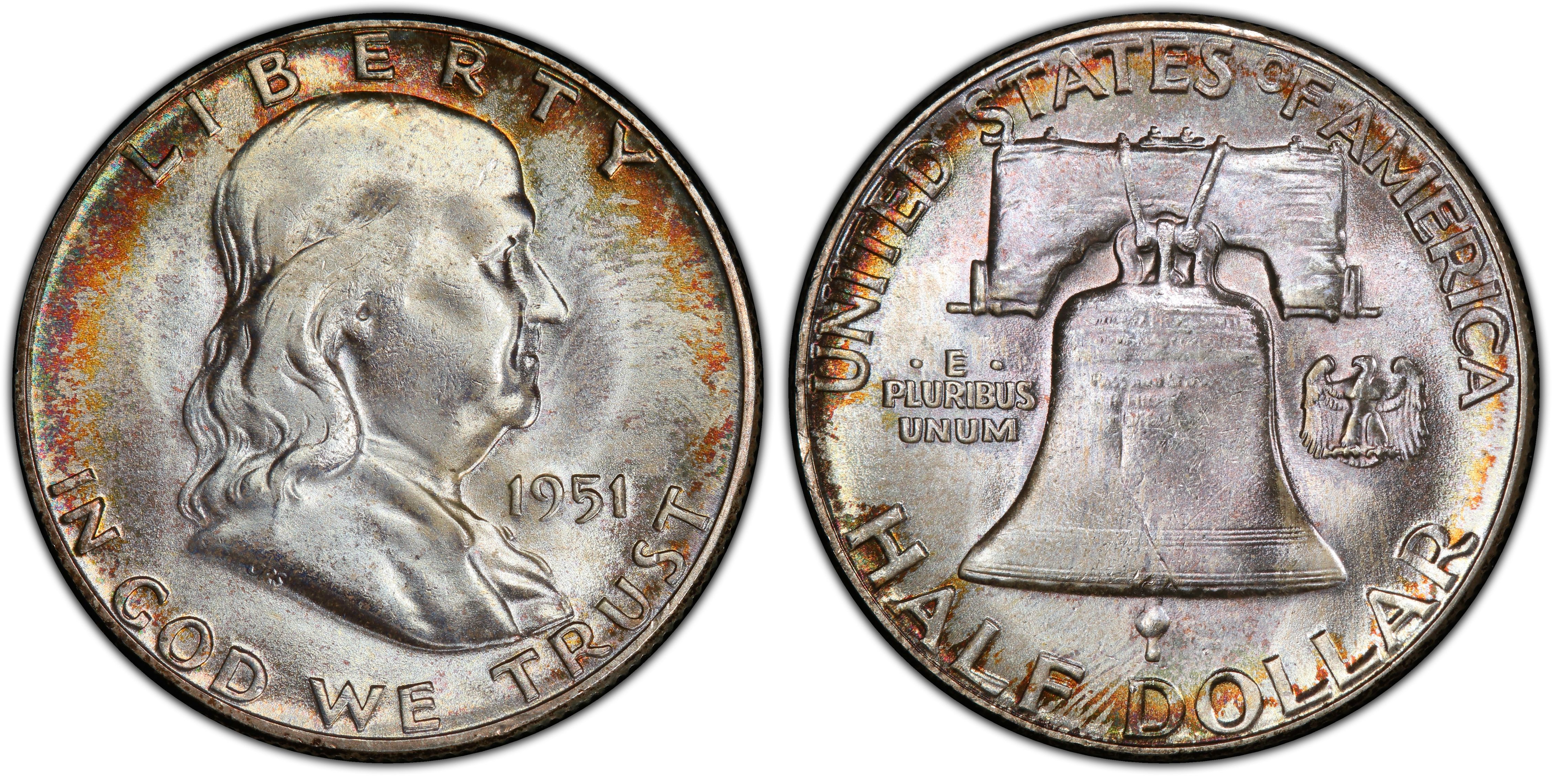 1951 50C (Regular Strike) Franklin Half Dollar - PCGS CoinFacts