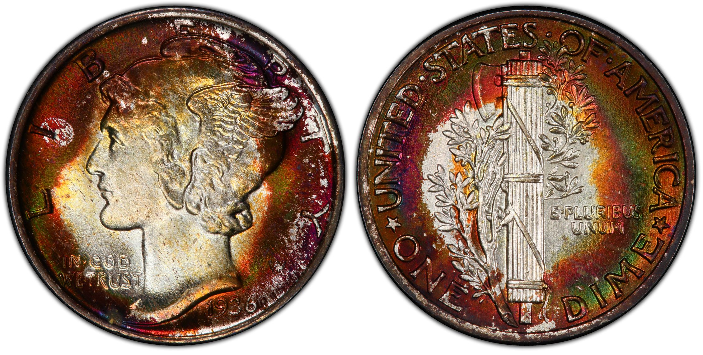 1936 10C, FB (Regular Strike) Mercury Dime - PCGS CoinFacts