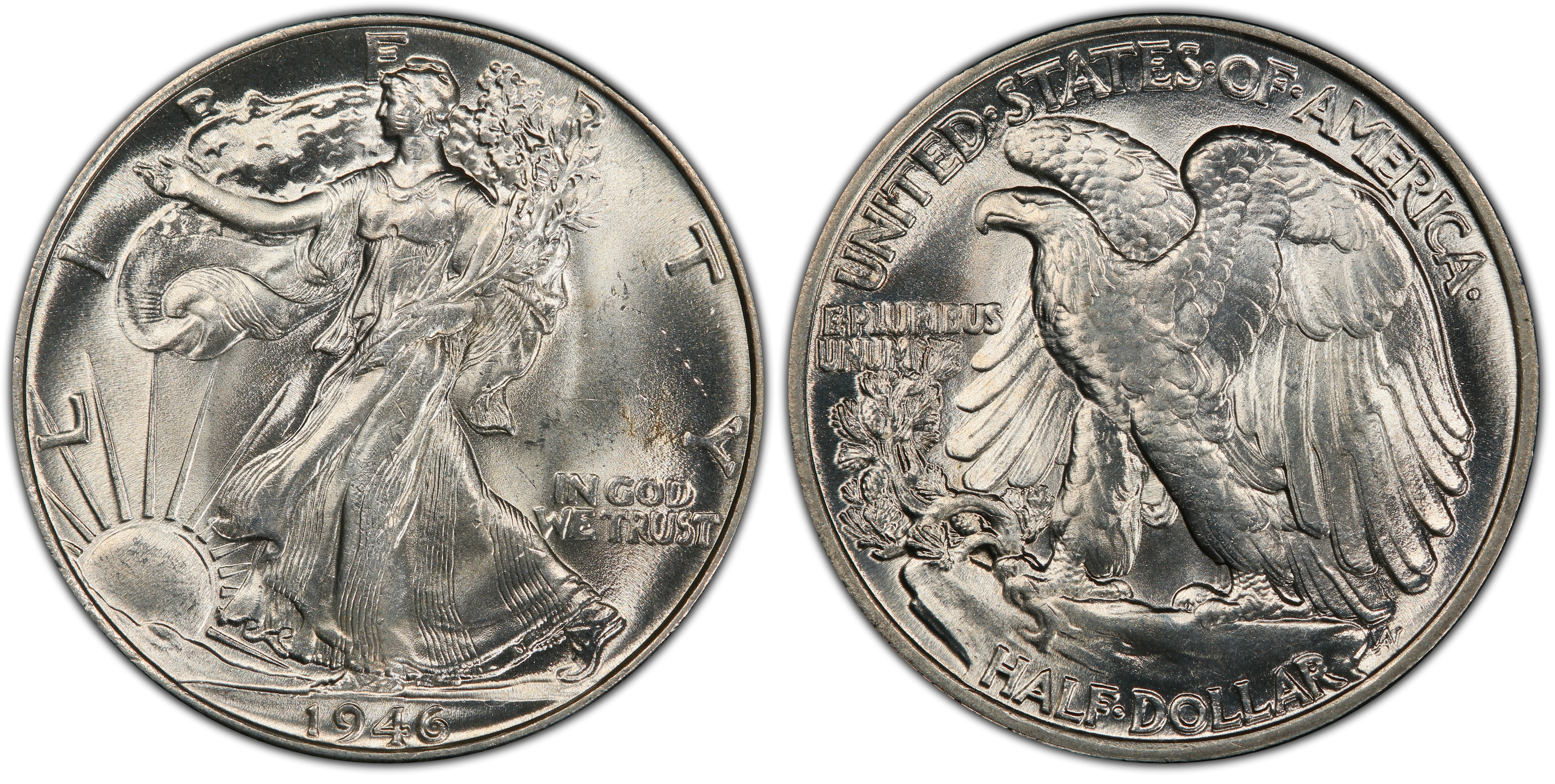 1946 50C DDR FS-801 (011) (Regular Strike) Walking Liberty Half