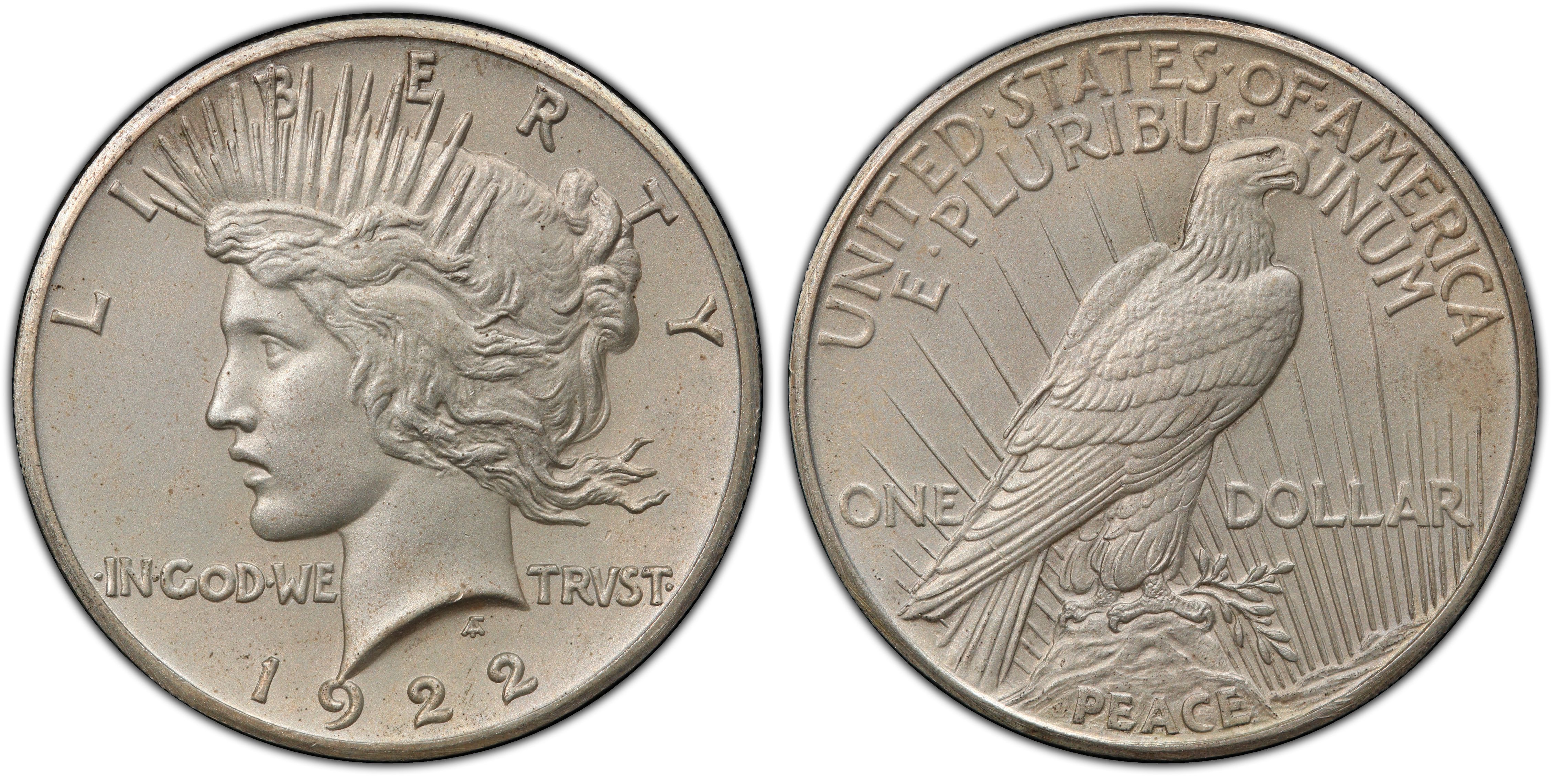 1922 $1 Matte Finish, High Relief (Proof) Peace Dollar - PCGS CoinFacts