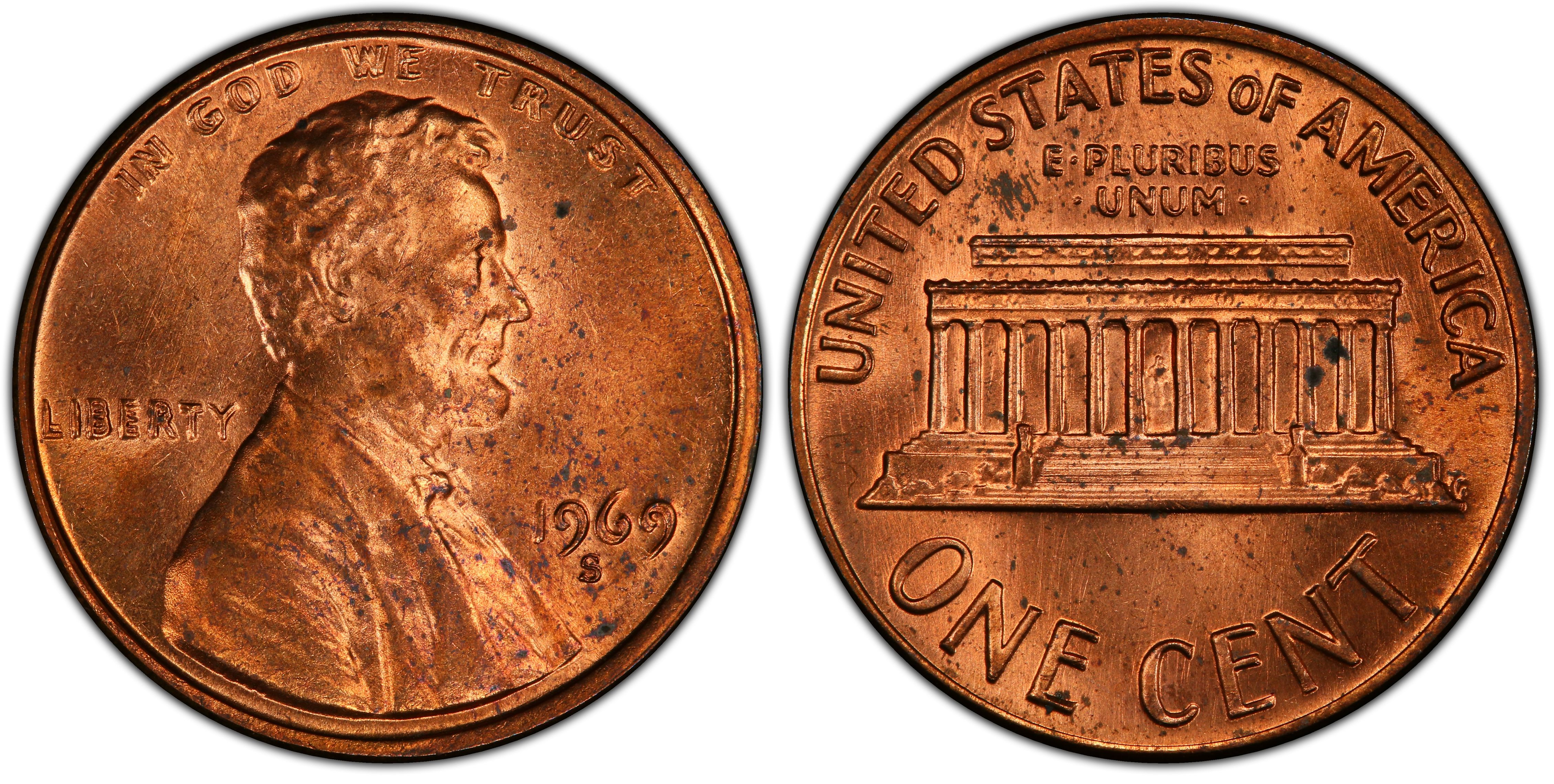 Images of Lincoln Cent (Modern) 1969-S 1C Doubled Die Obverse, RD ...