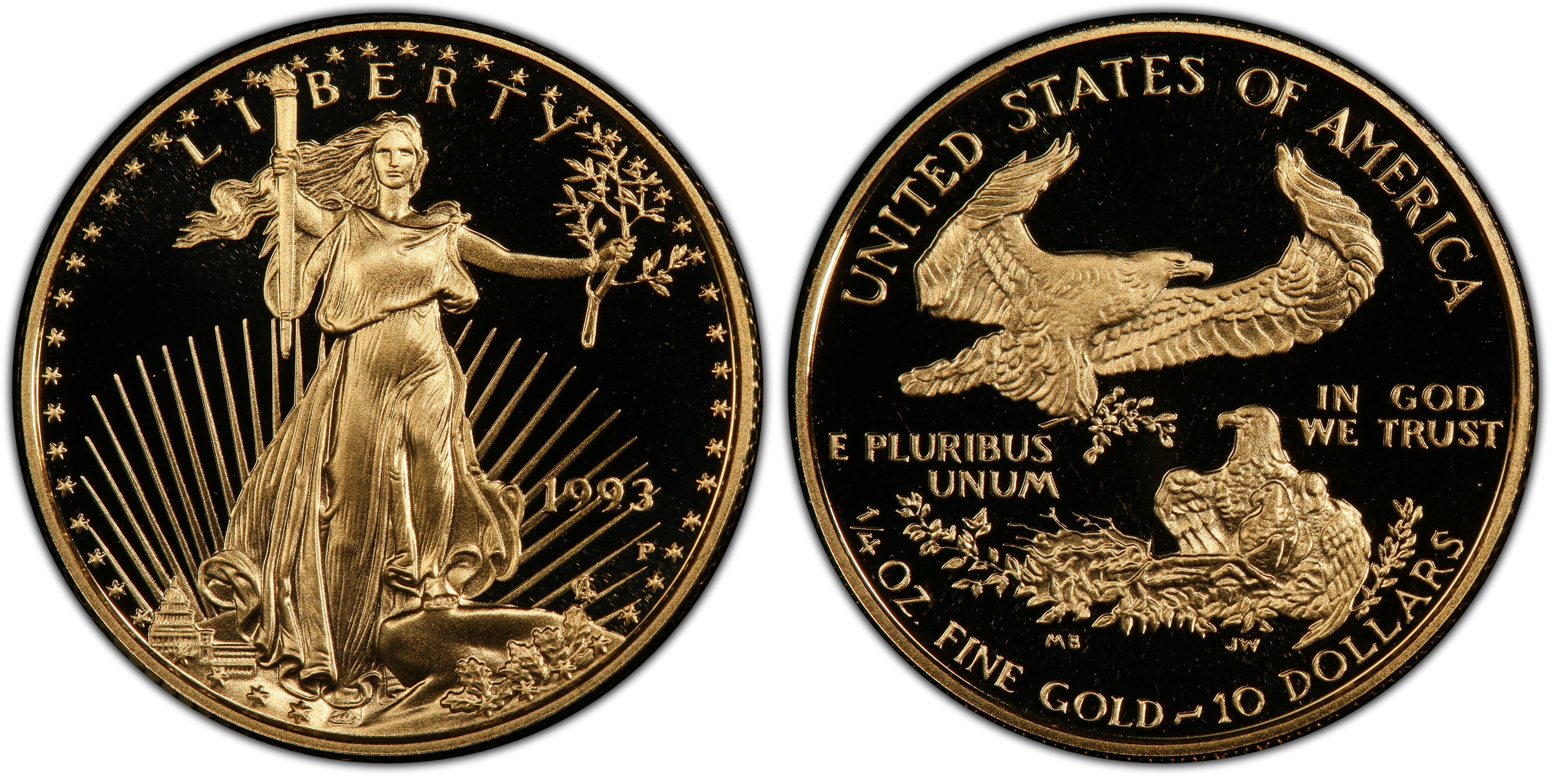 1993-P $10 Gold Eagle, DCAM (Proof) Gold Eagles - PCGS CoinFacts