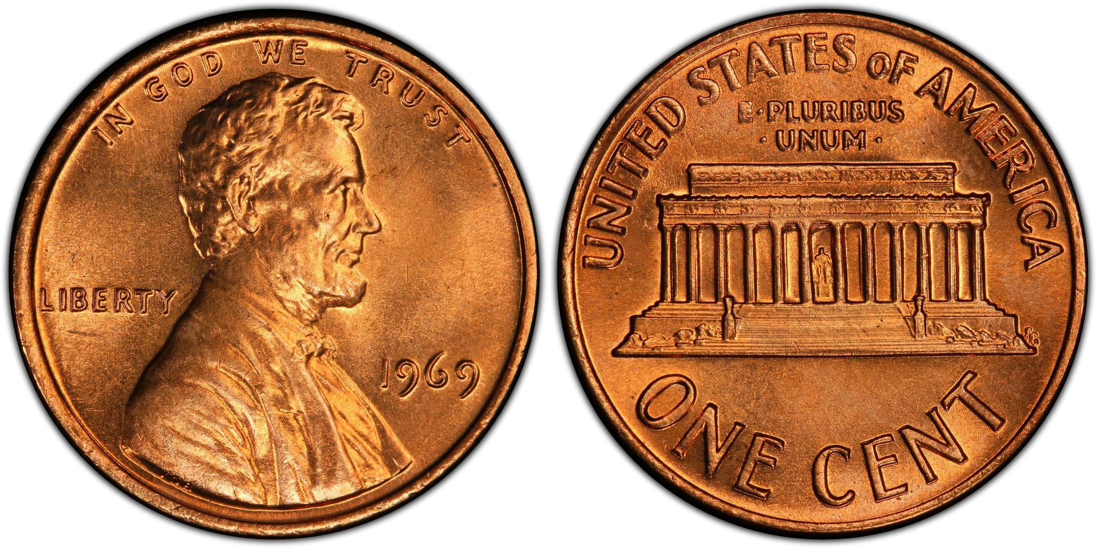 1969 1C, RD (Regular Strike) Lincoln Cent (Modern) - PCGS CoinFacts