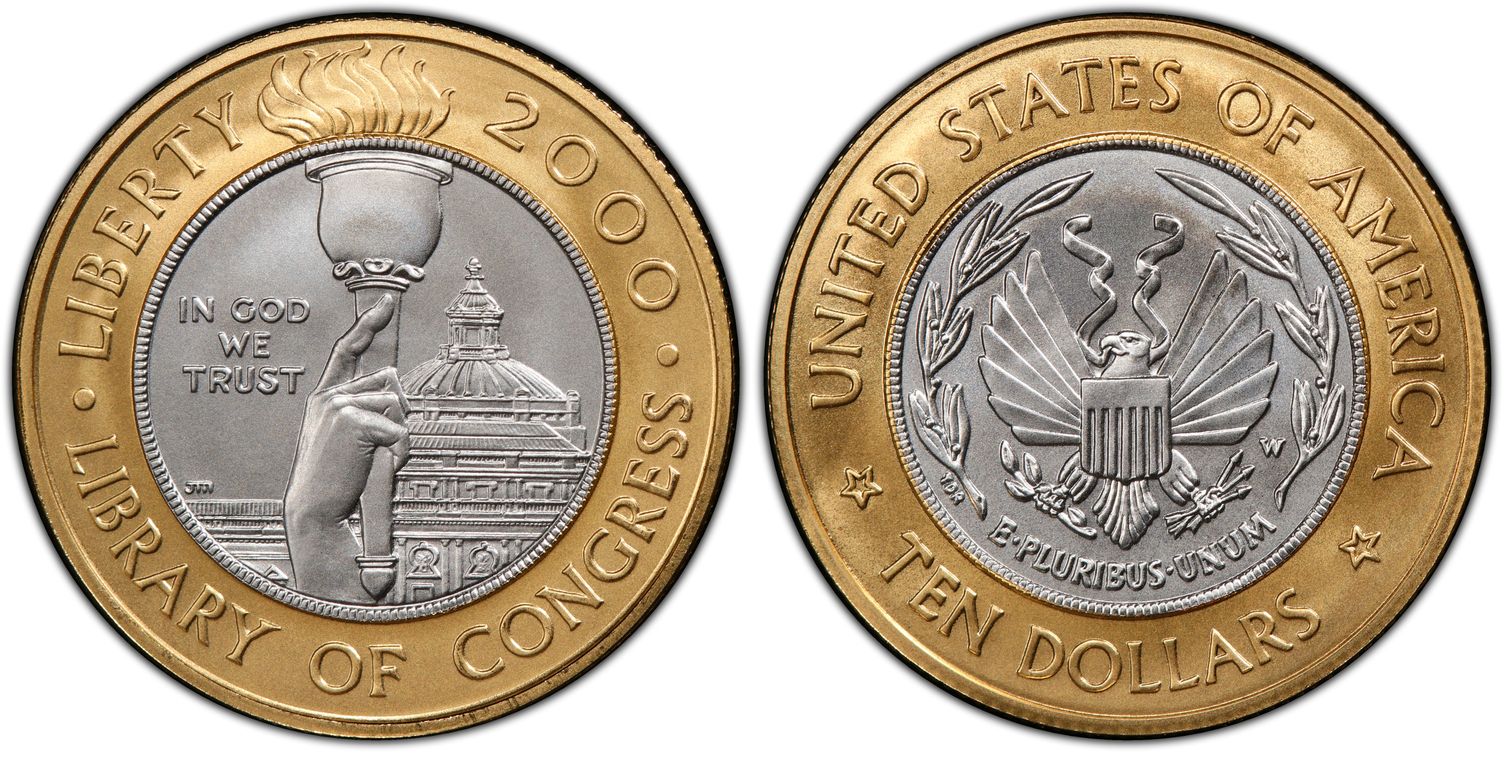 2000-W $10 Library (Regular Strike) Modern Gold Commemorative - PCGS CoinFacts