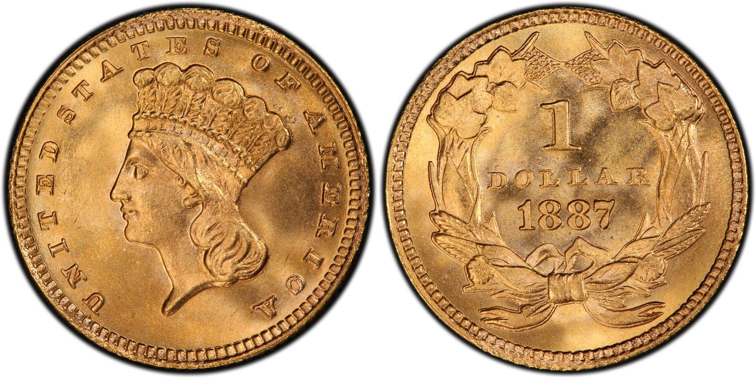 1887 G$1 (Regular Strike) Gold Dollar - PCGS CoinFacts