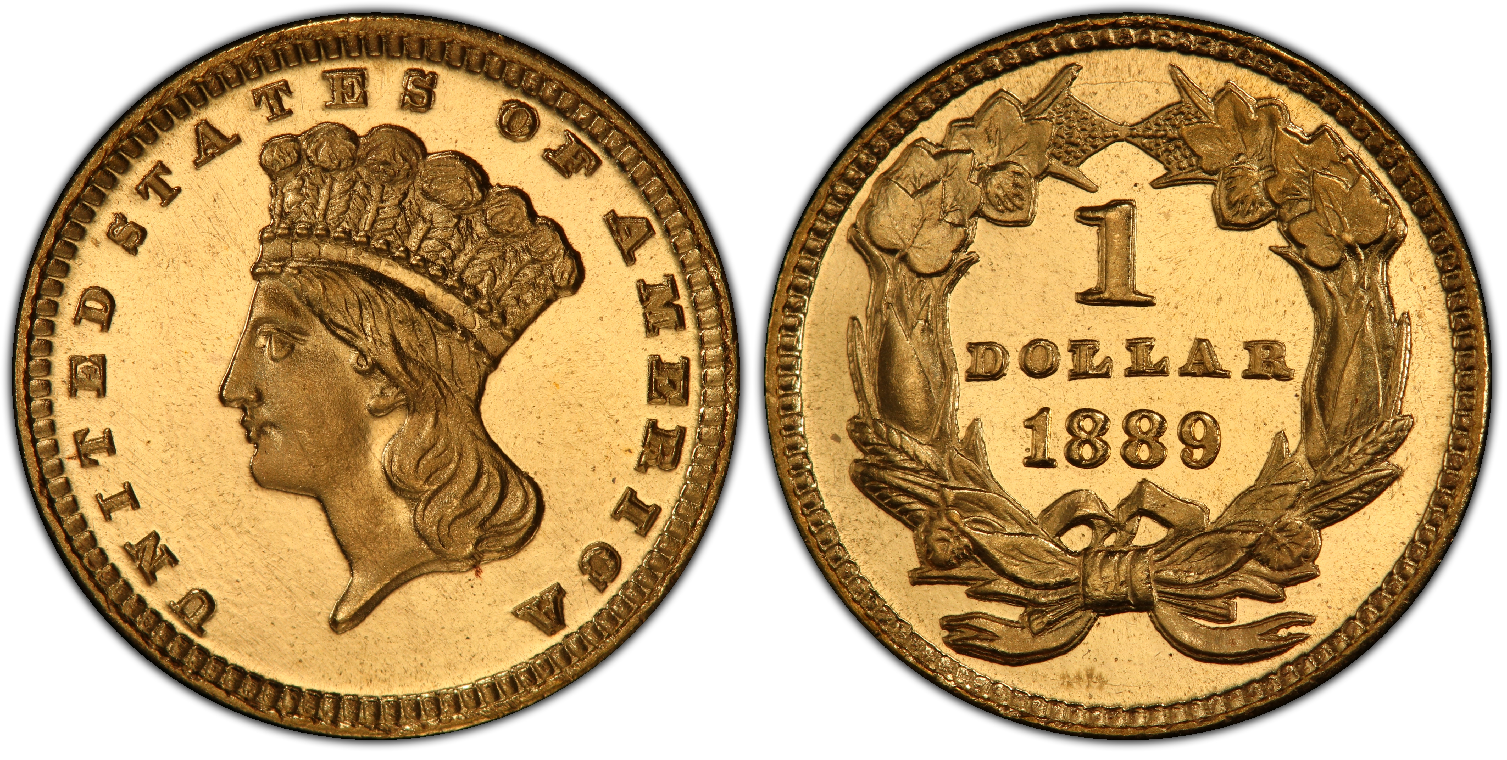 1889 G$1, CAM (Proof) Gold Dollar - PCGS CoinFacts