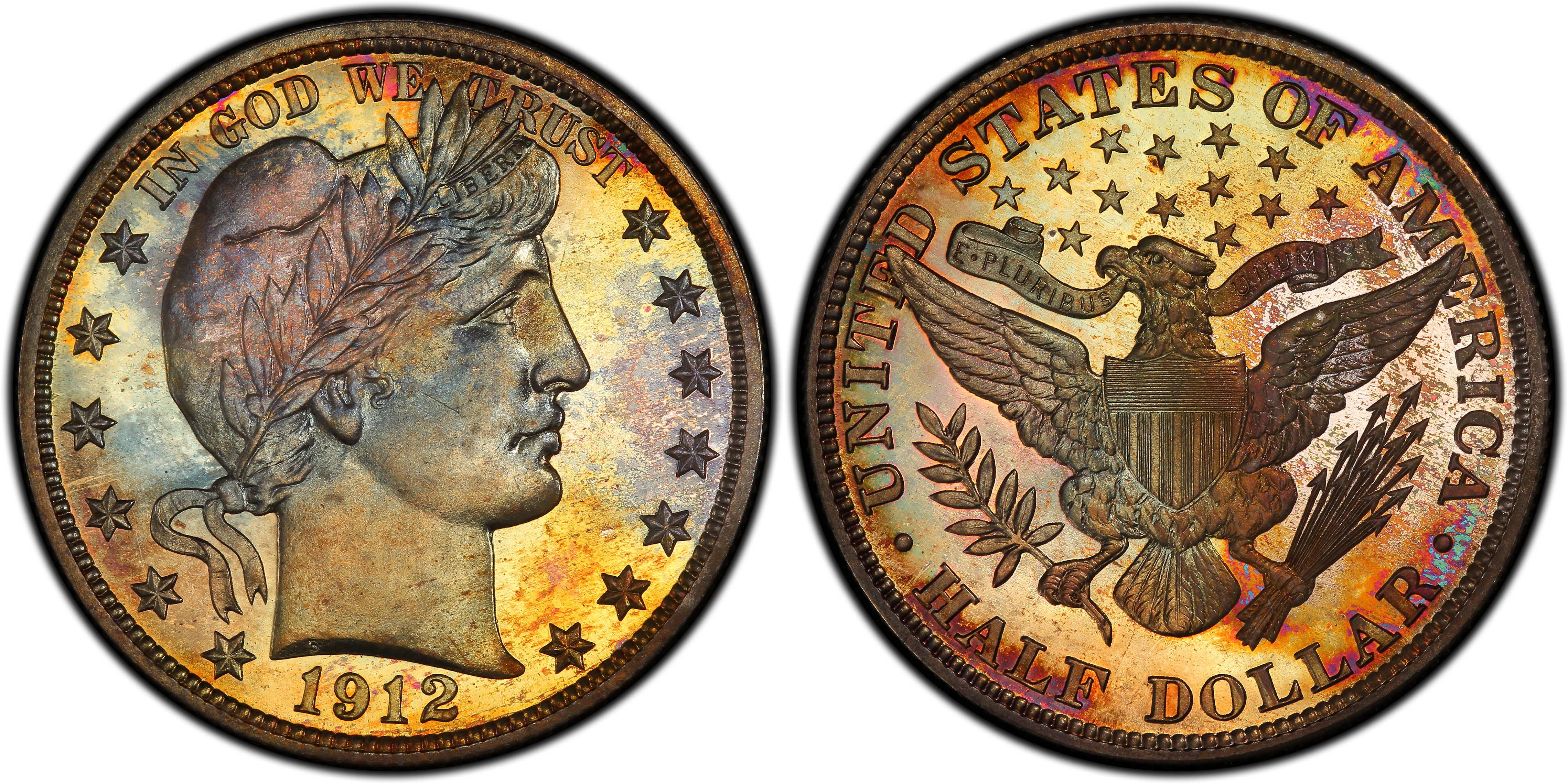 1912 50C (Proof) Barber Half Dollar - PCGS CoinFacts