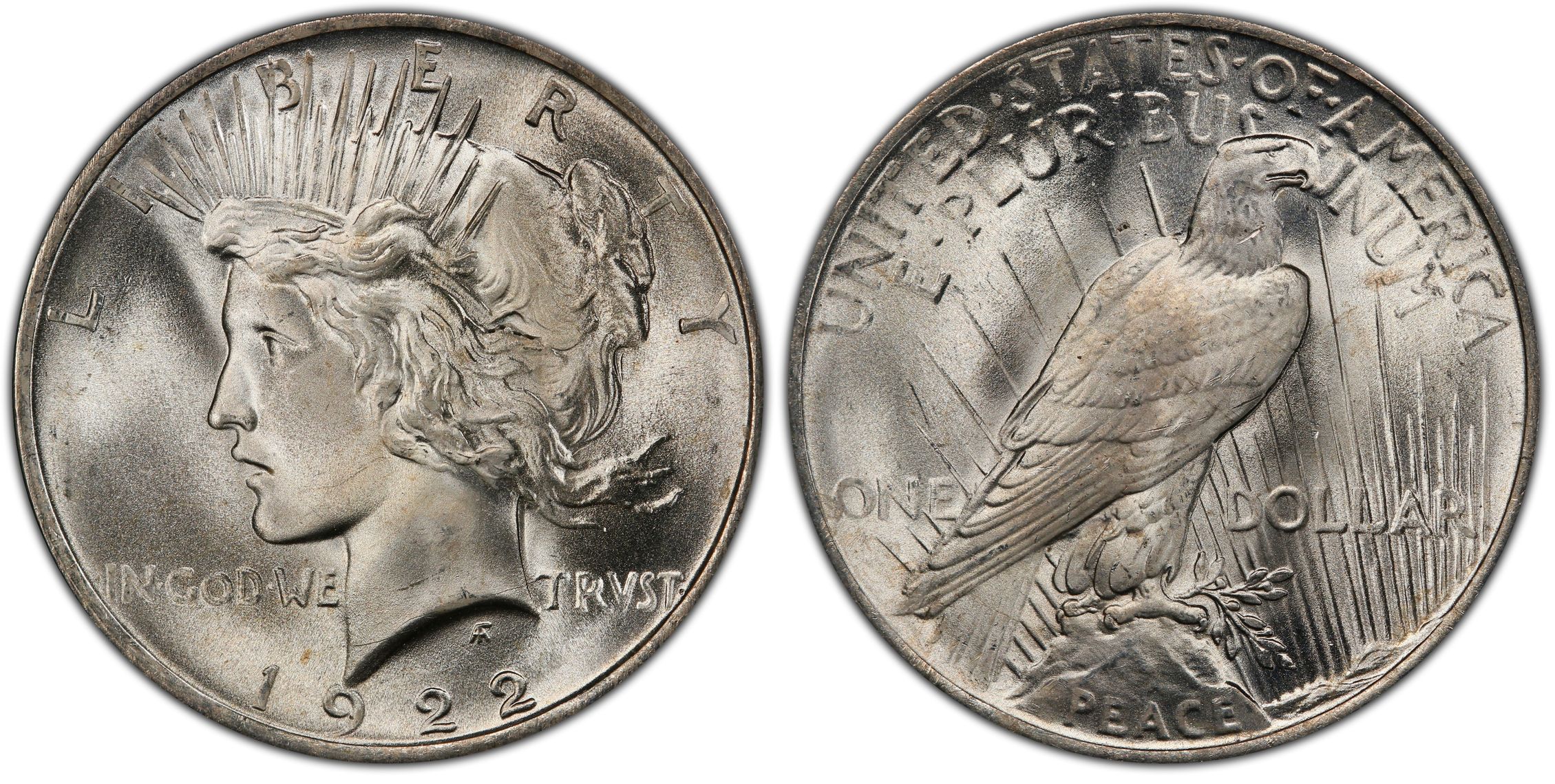 1922 $1 (Regular Strike) Peace Dollar - PCGS CoinFacts