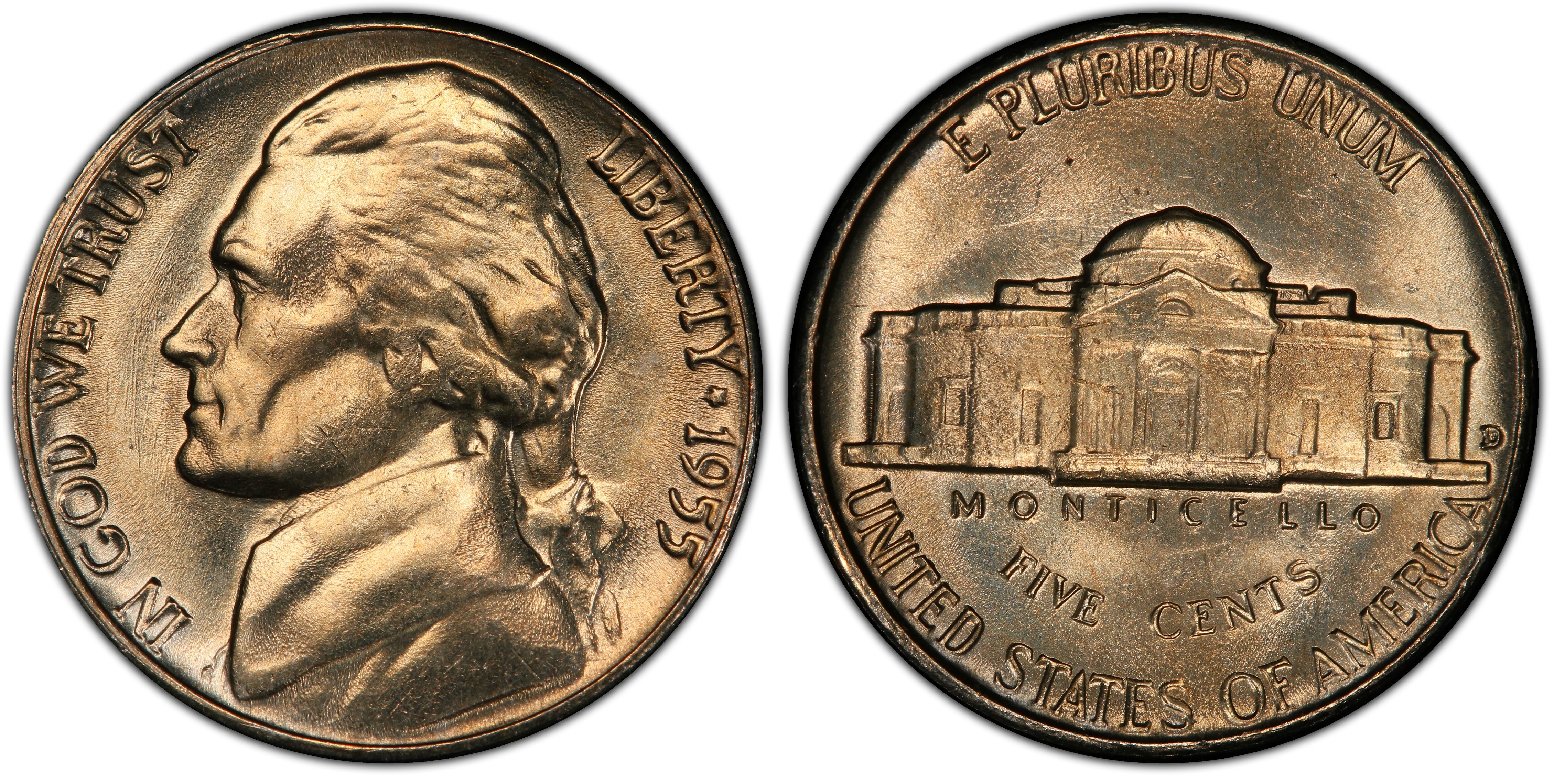 1955 P Jefferson Nickel  ~ Album Hole Filler Coin ~