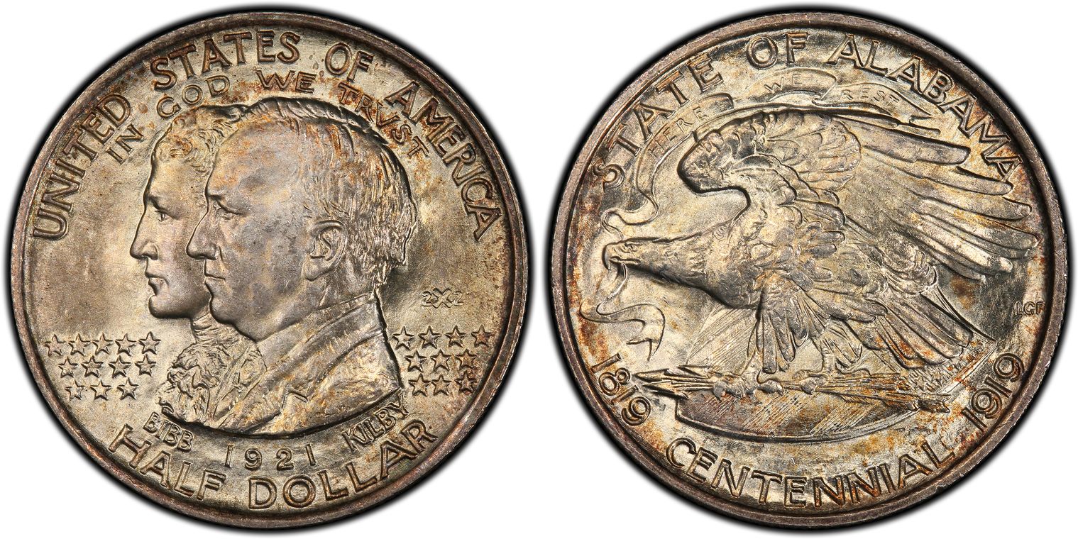 1921 50C Alabama, 2X2 (Regular Strike) Silver Commemorative - PCGS CoinFacts