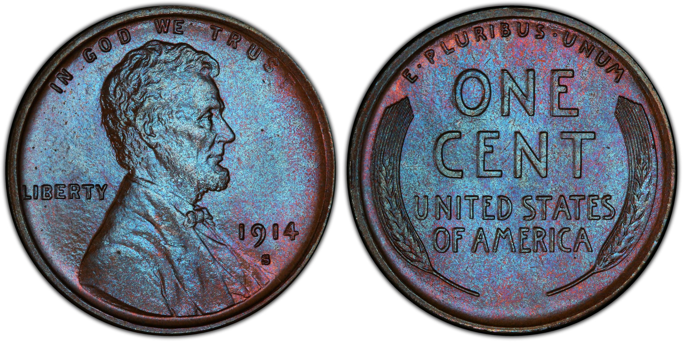 1914-S 1C, BN (Regular Strike) Lincoln Cent (Wheat Reverse) - PCGS ...