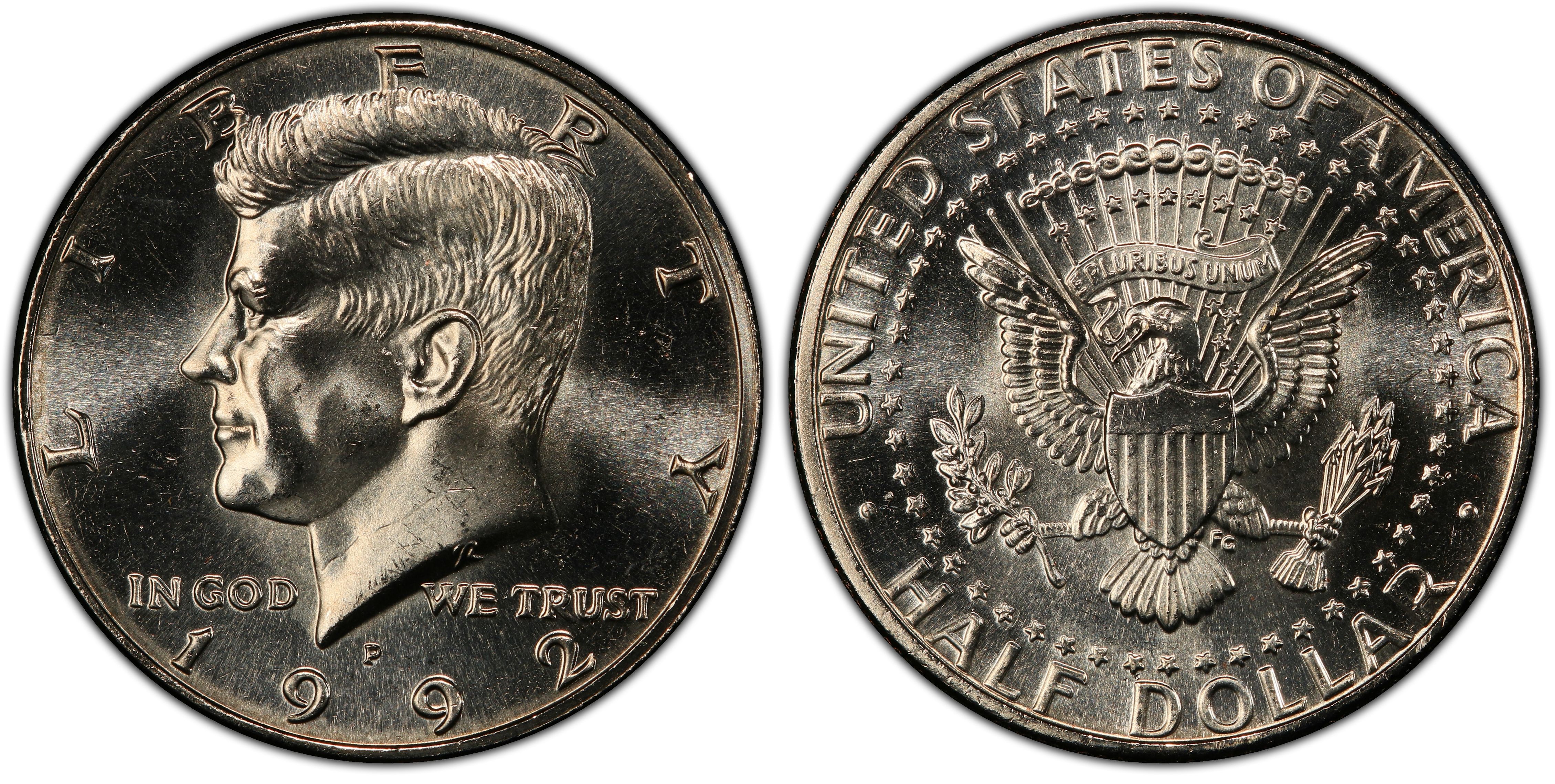1992-P 50C Kennedy Half Dollar Ch BU 