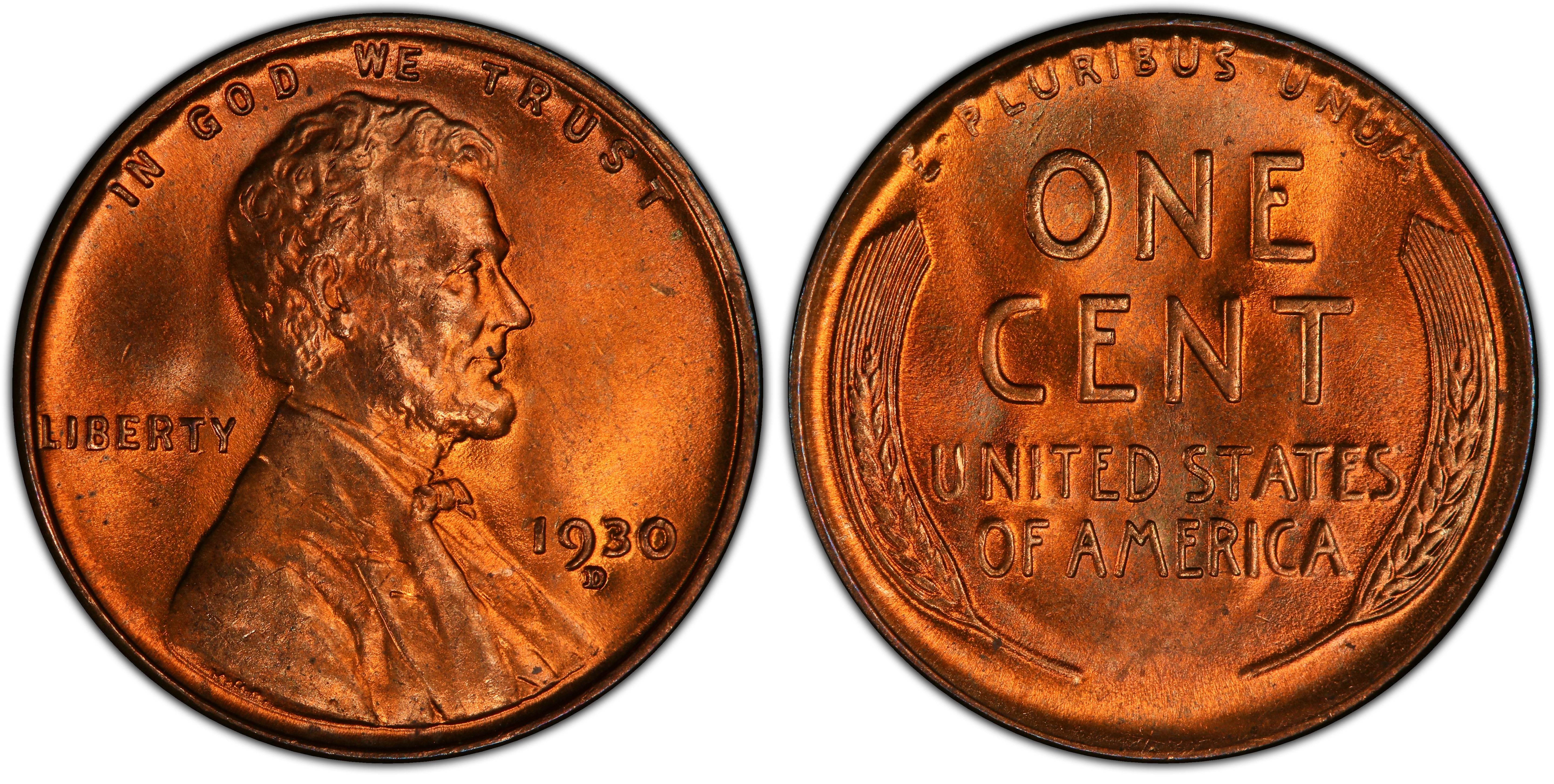 Images of Lincoln Cent (Wheat Reverse) 1930-D 1C, RD - PCGS CoinFacts