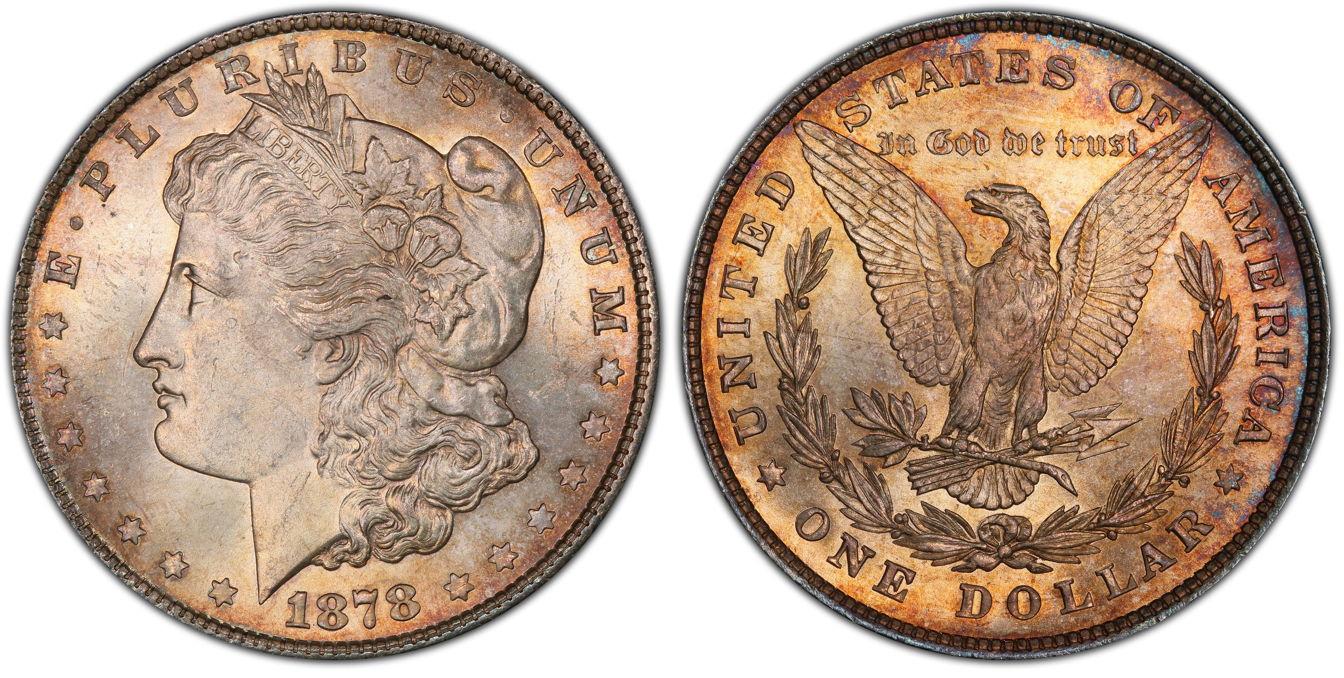 1878 8TF $1 VAM 14.3 Doubled Bow (Regular Strike) Morgan Dollar