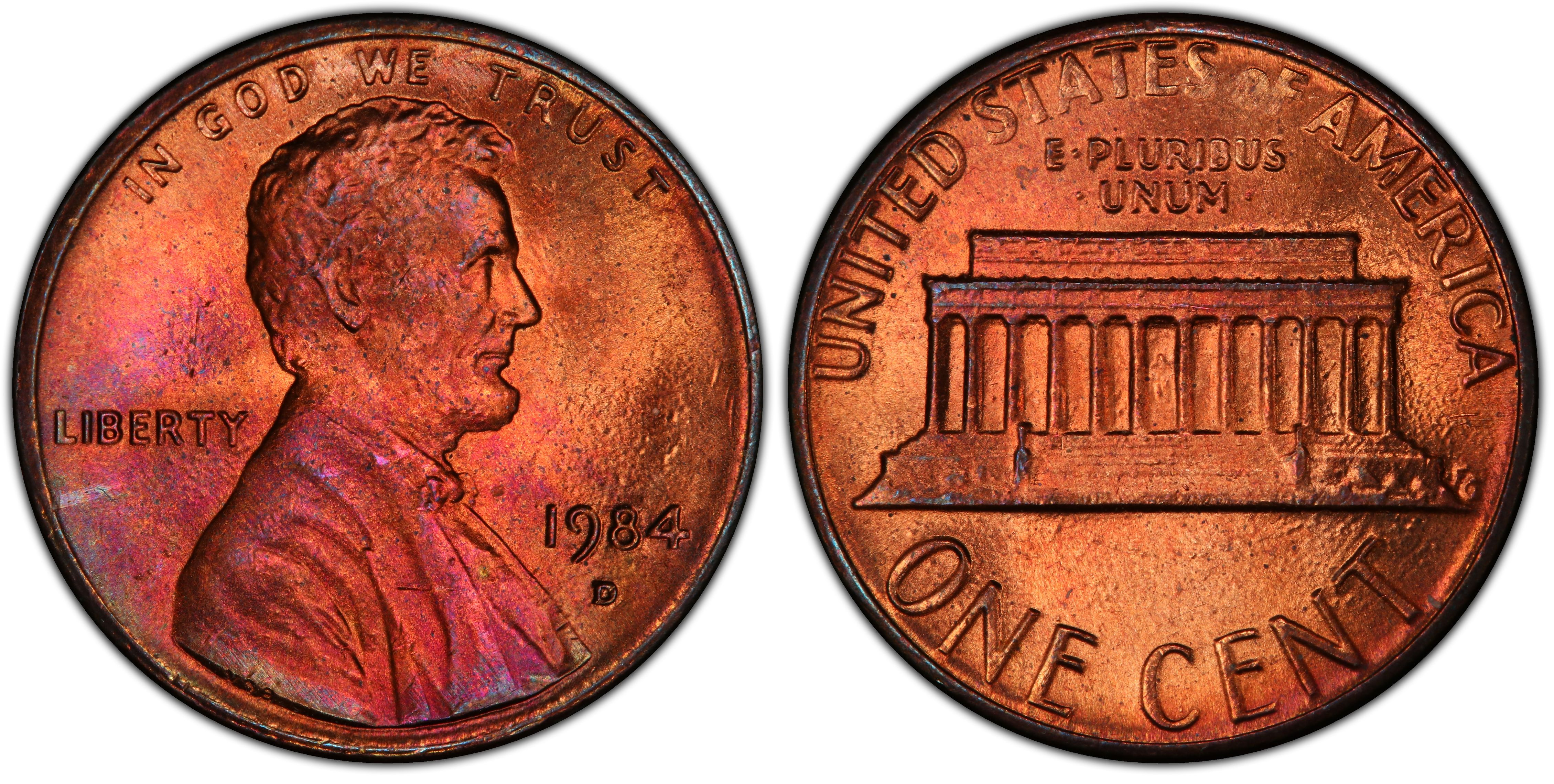 1984-D 1C, RB (Regular Strike) Lincoln Cent (Modern) - PCGS CoinFacts
