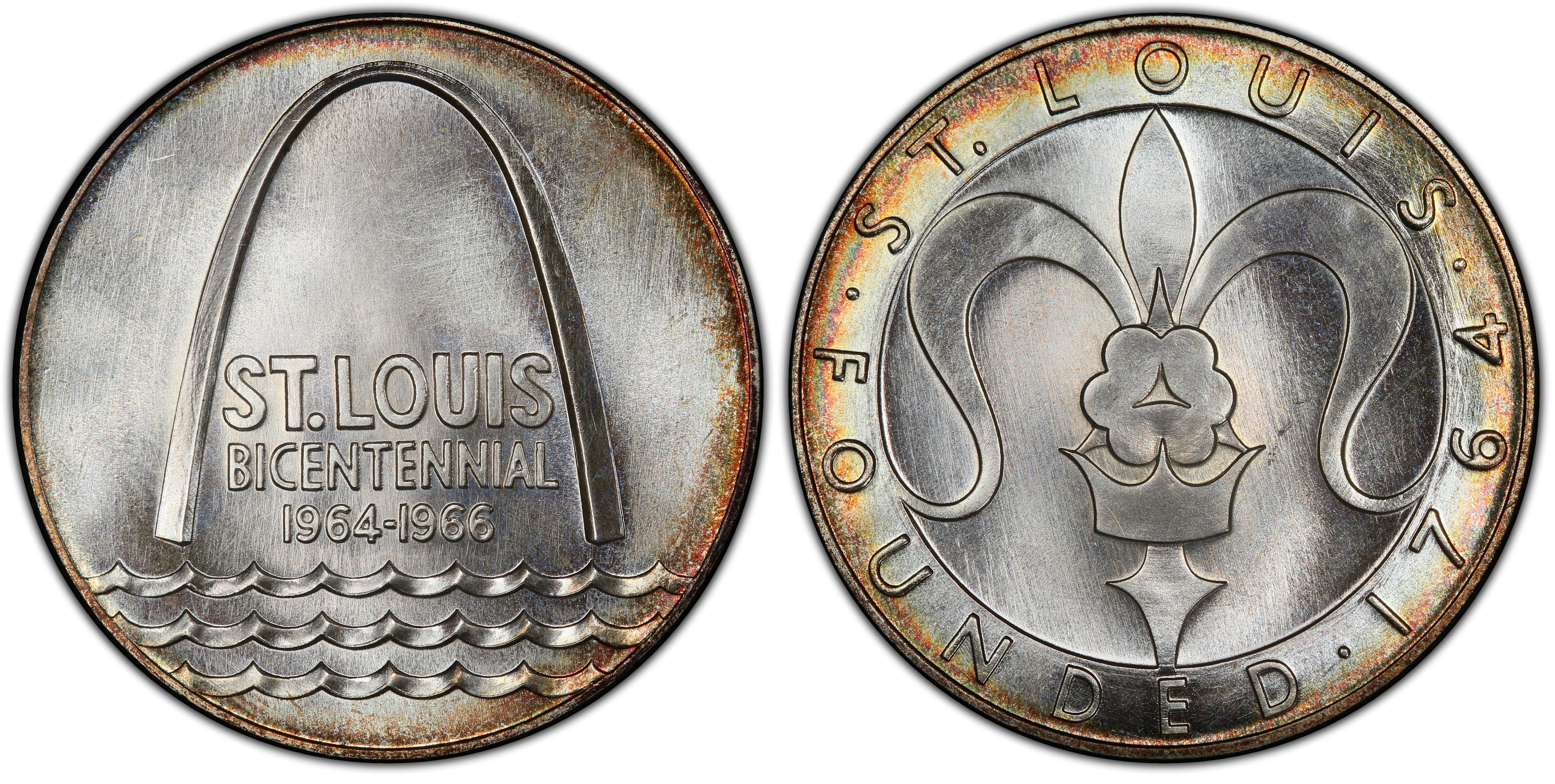 1964 SILVER ST. LOUIS BICENTENNIAL SC50C MS, Coin Explorer